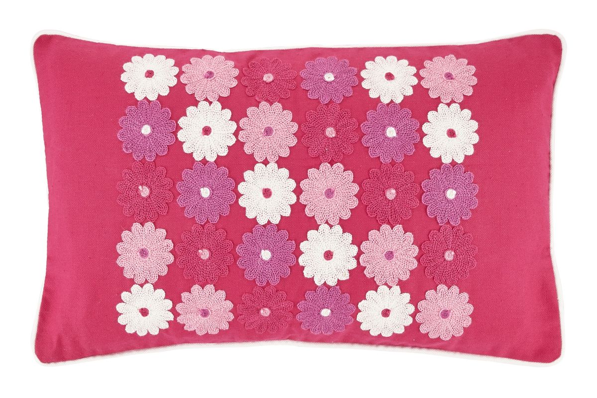 MERODE - Sierkussen 30x50 cm fuchsia - roze