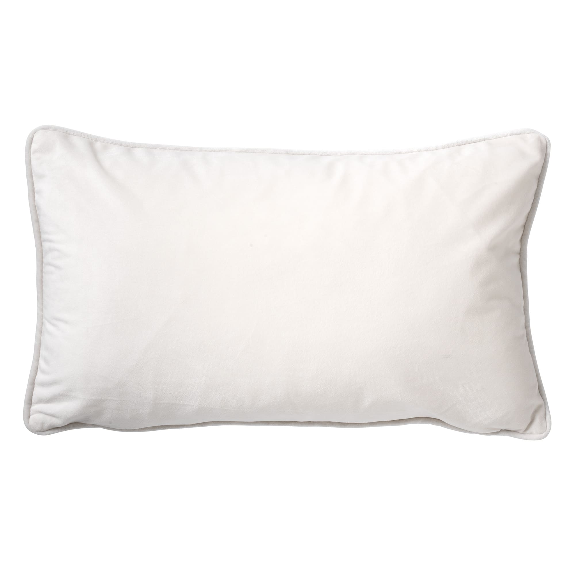 FINN - Sierkussen 30x50 cm - velvet - lendekussen - Snow White - wit