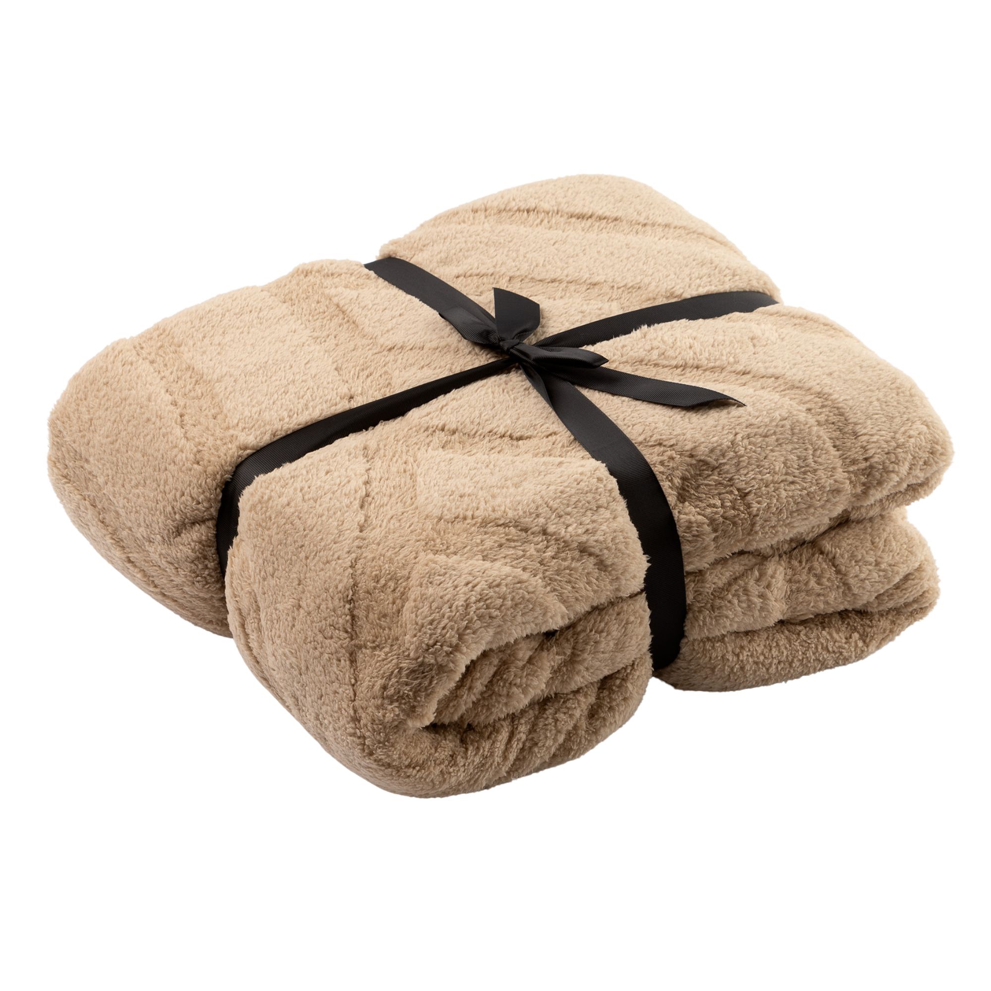 LESLIE - plaid 150x200 cm - 100% gerecycled polyester - Irish Cream - beige