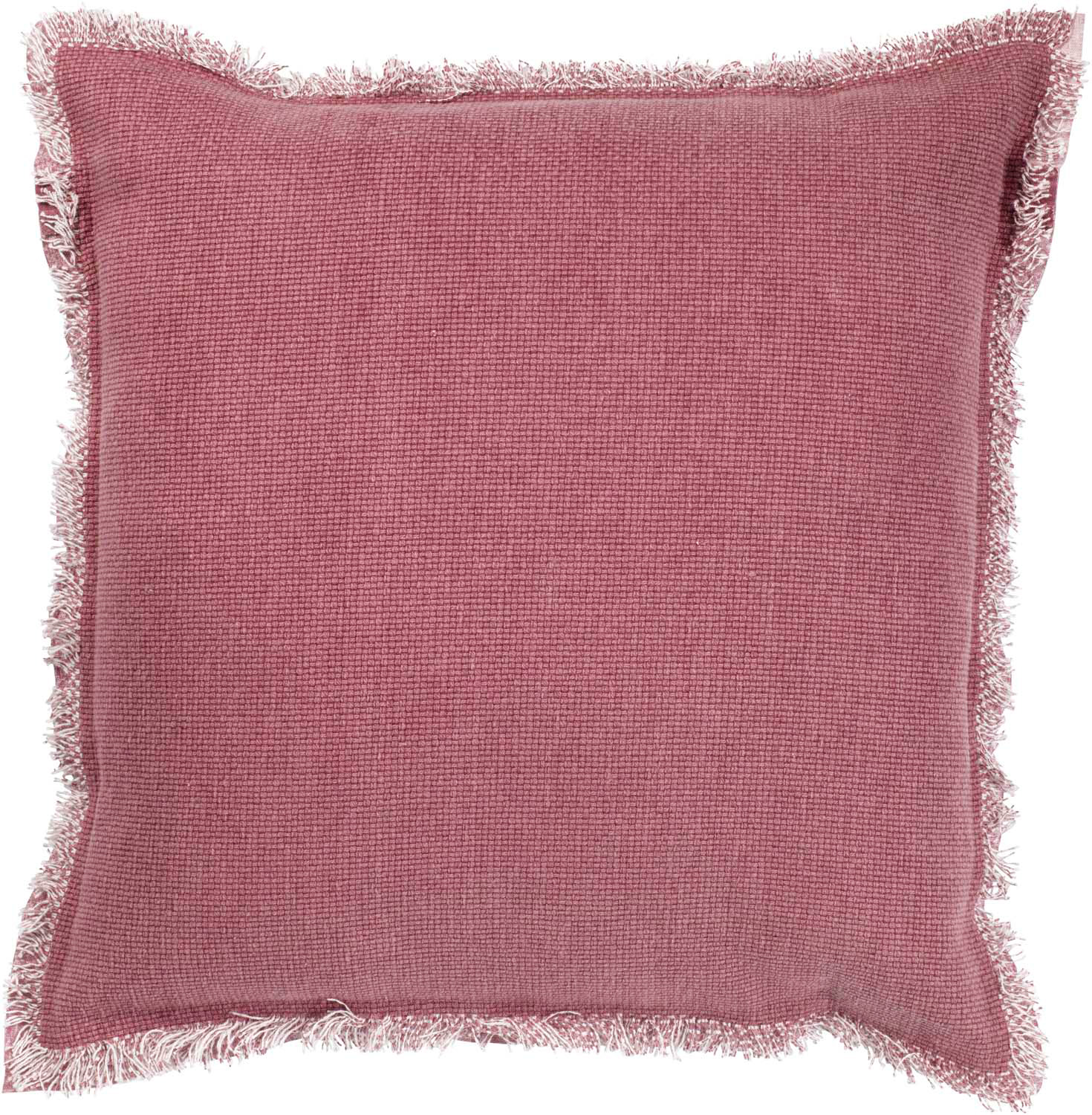 BURTO - Sierkussen van gewassen katoen Pruim 45x45 cm - roze