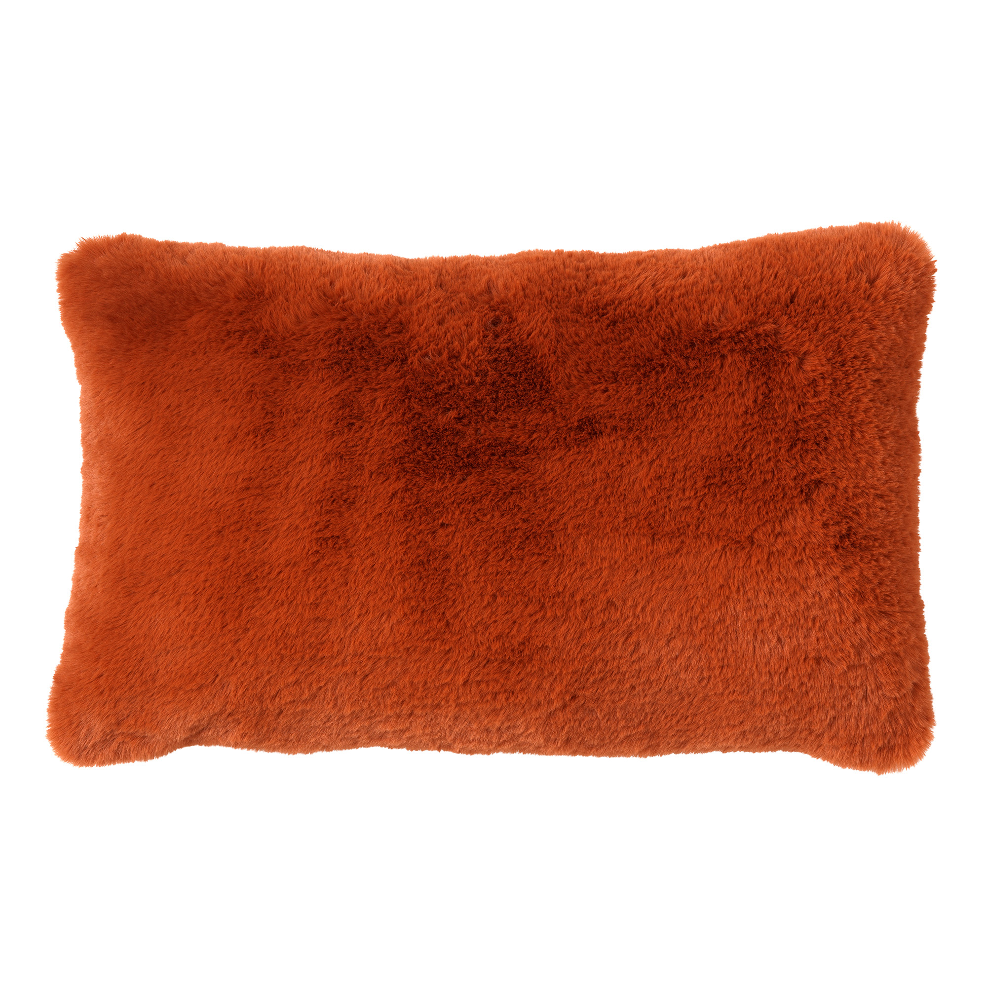 ZAYA - Kussenhoes 30x50 cm - bontlook - effen kleur - Potters Clay - oranje