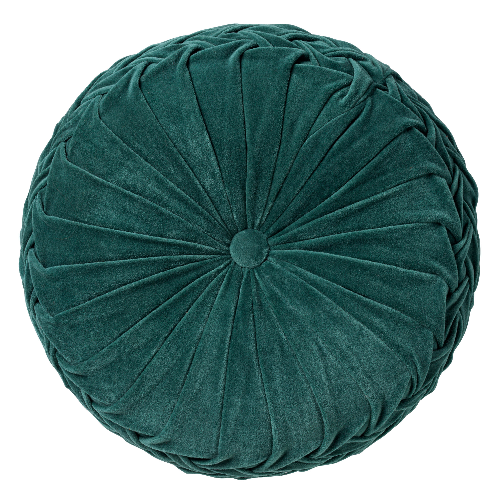 KAJA - Sierkussen rond velvet Ø40 cm -  Sagebrush Green - groen