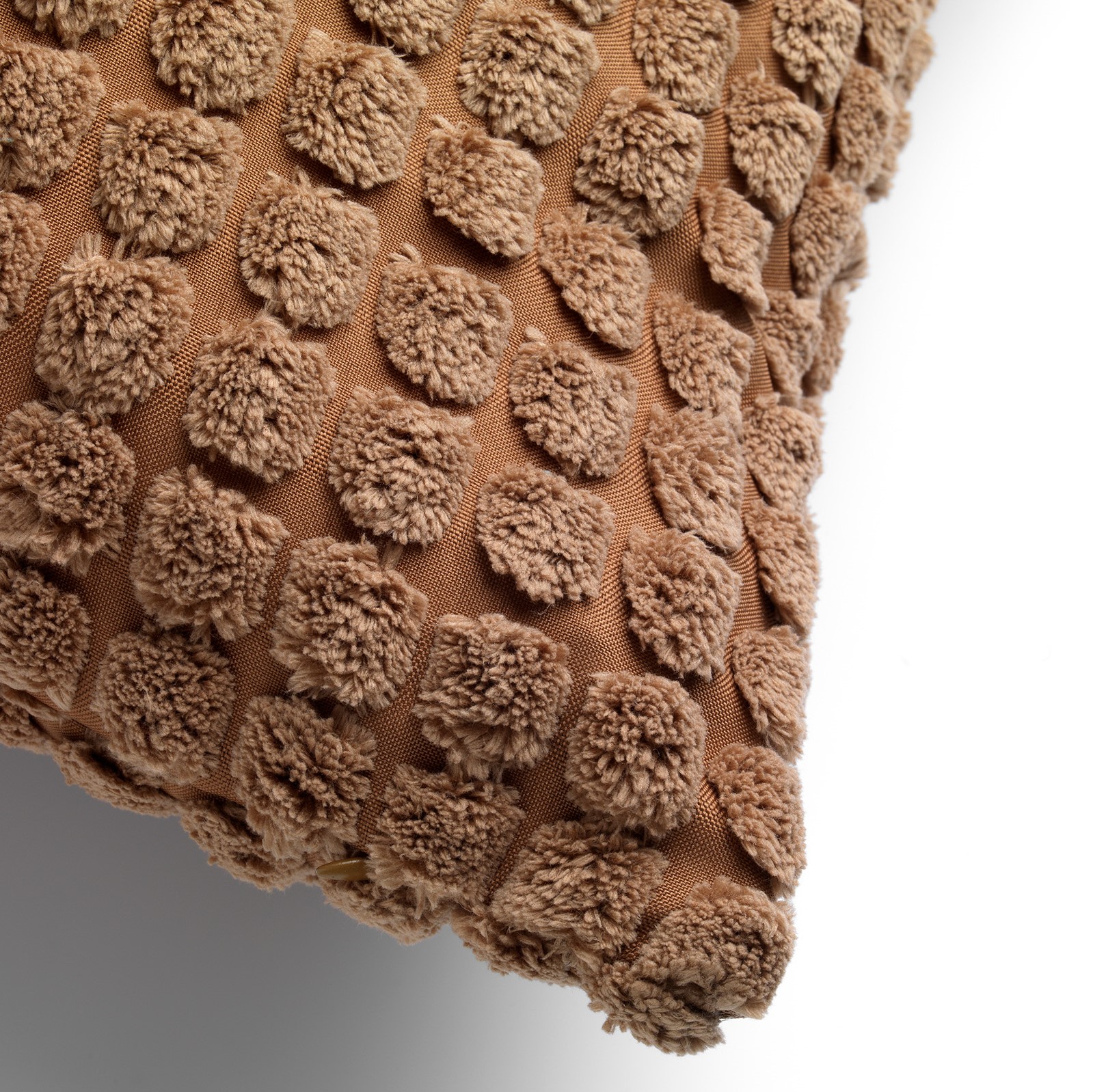 ROME - Kussenhoes 45x45 cm - 100% polyester - effen kleur - Tobacco Brown - bruin