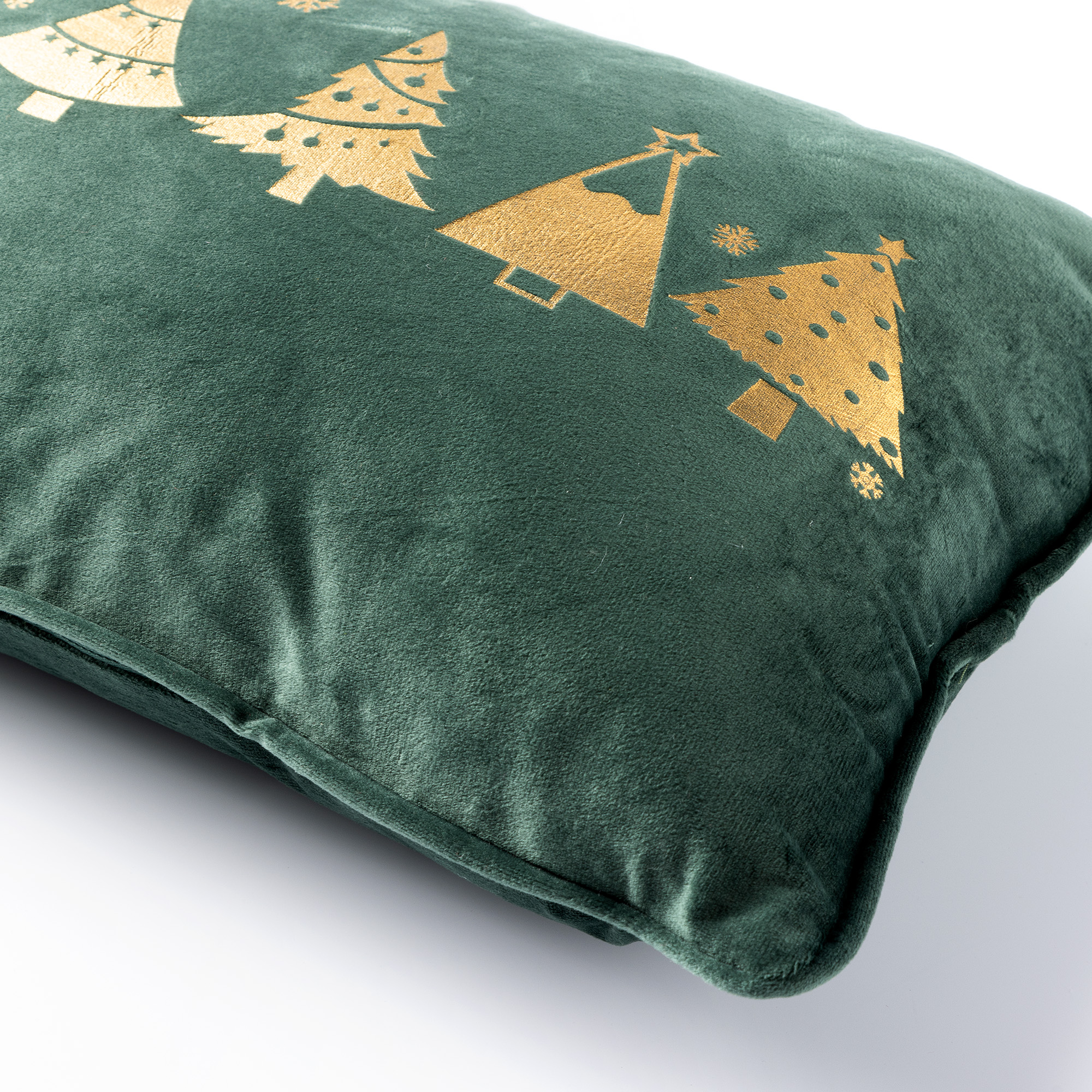 TREES - Sierkussen 30x50 cm - Kerst - Mountain View - donkergroen