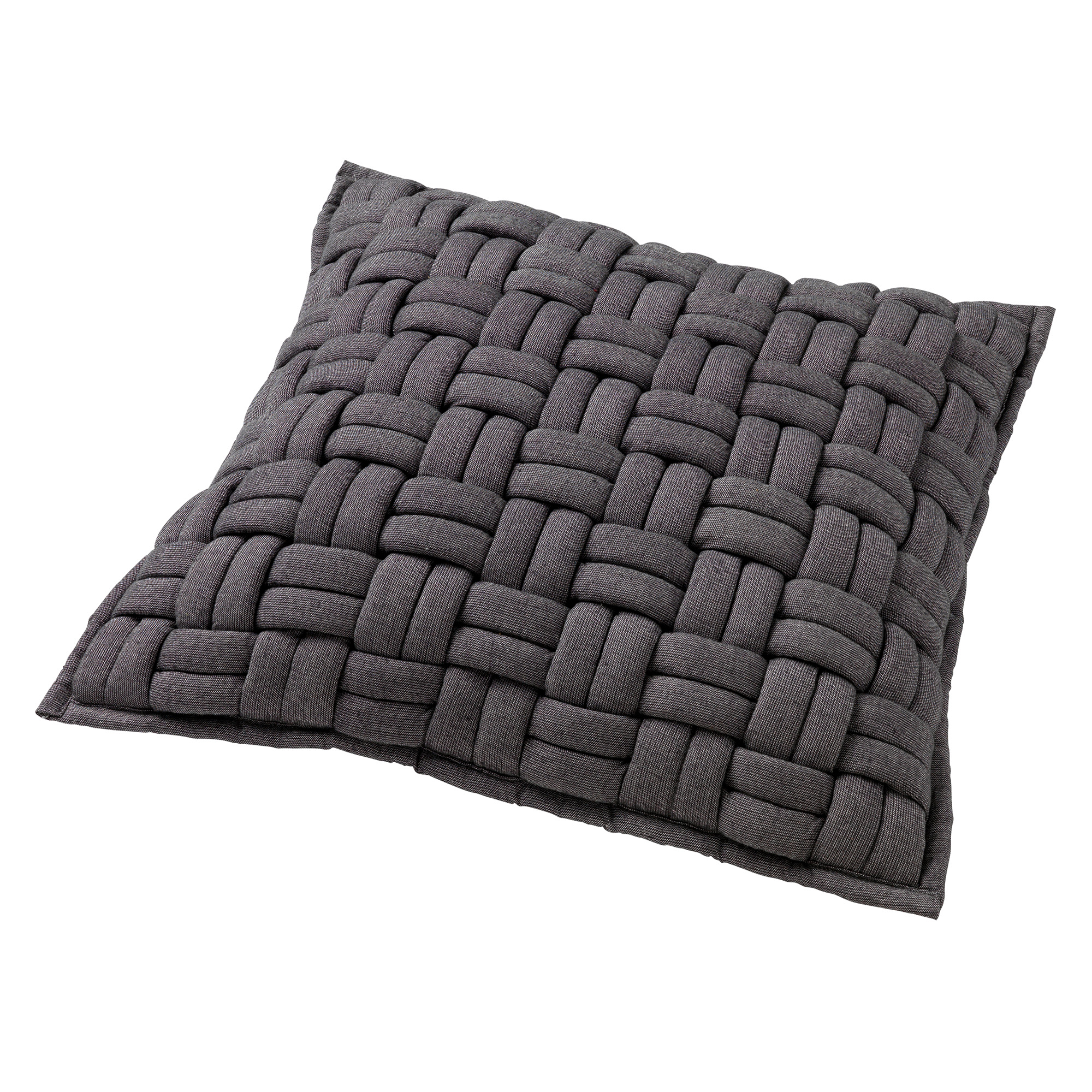 LEVI - Sierkussen 45x45 cm - luxe woonkussen met een hoes van 100% katoen - Charcoal Gray - antraciet