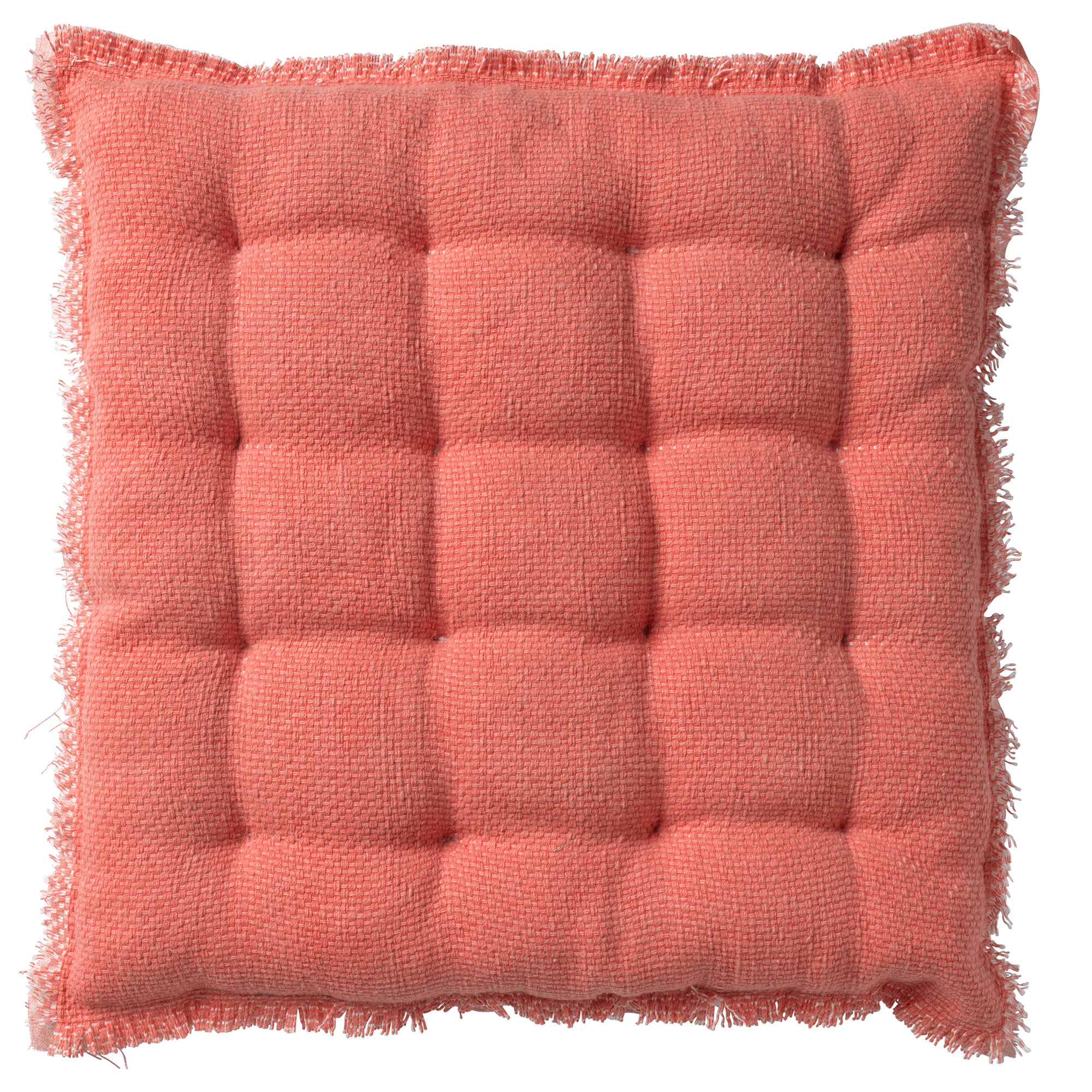 BURTO - Stoelkussen van gewassen katoen Coral 40x40 cm - roze