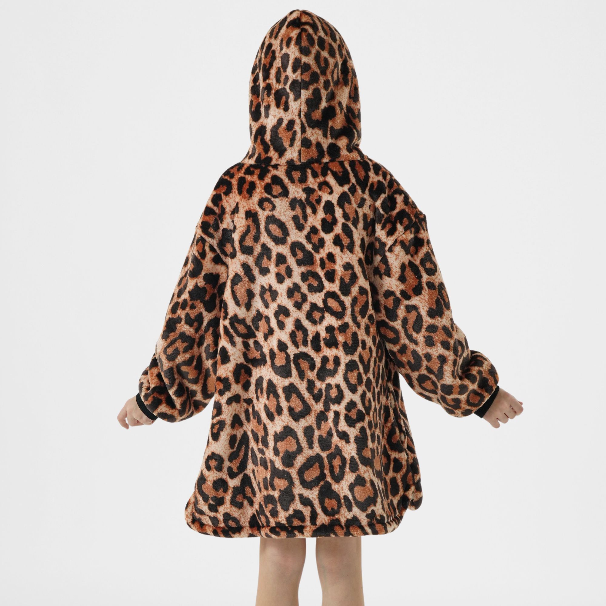 CHEETAH - hoodie 50x70 cm - meisjes - dierenprint - Tobacco Brown - bruin