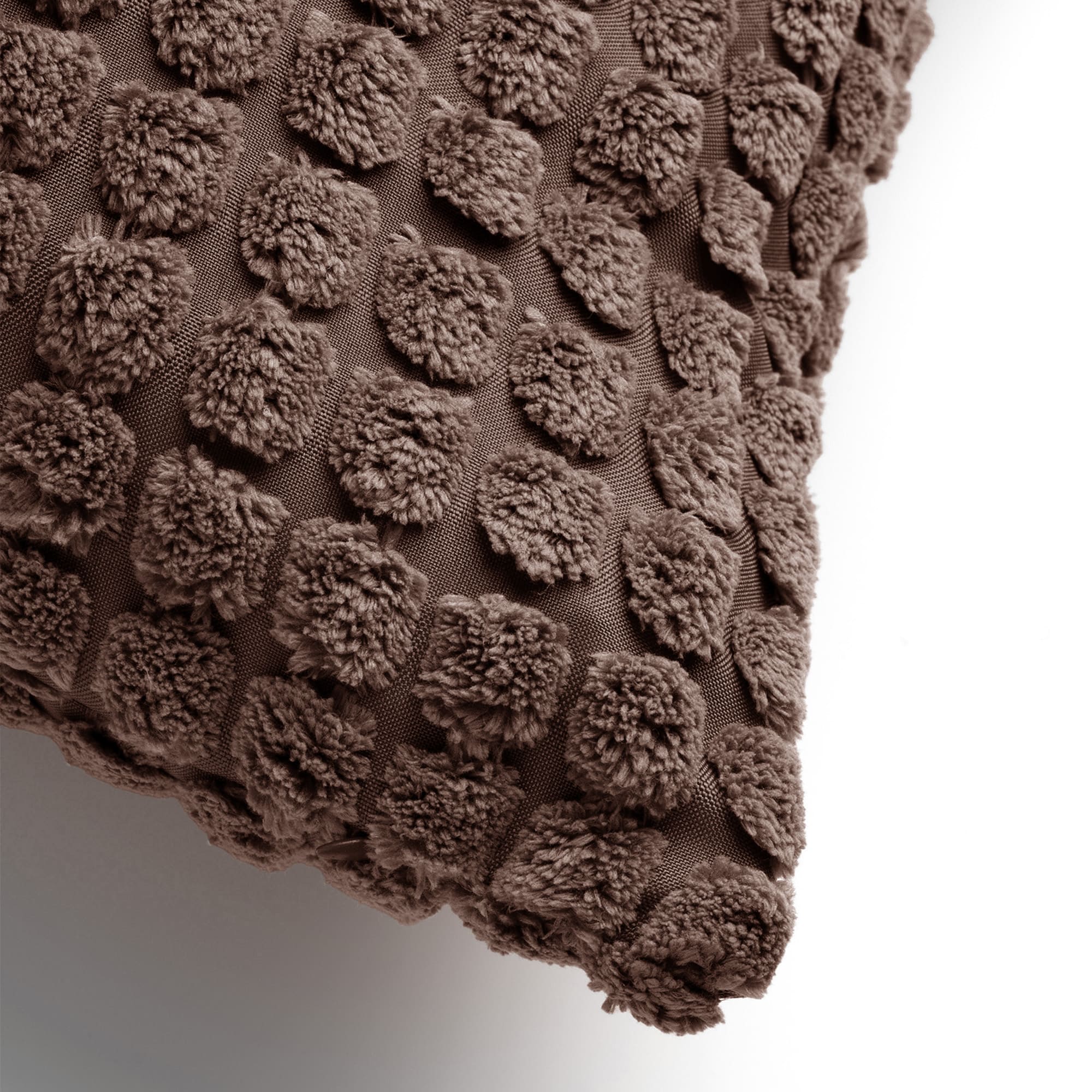 ROME - Sierkussen 45x45 cm - 100% polyester - effen kleur - Chocolate Martini - donkerbruin