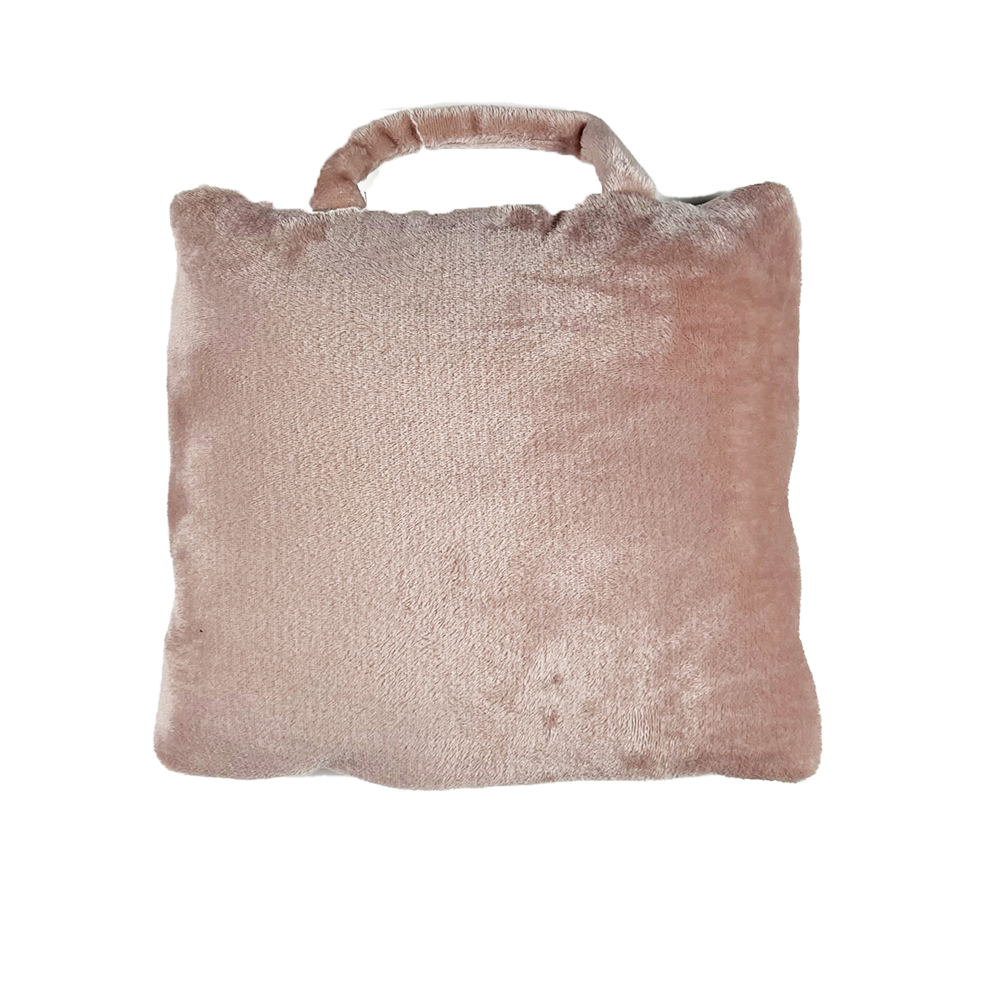 TESSA - Plaid to Go - Deken & Kussentje in één - 130x150 cm - Misty Rose - ideaal voor onderweg - opvouwbaar tot handig tasje
