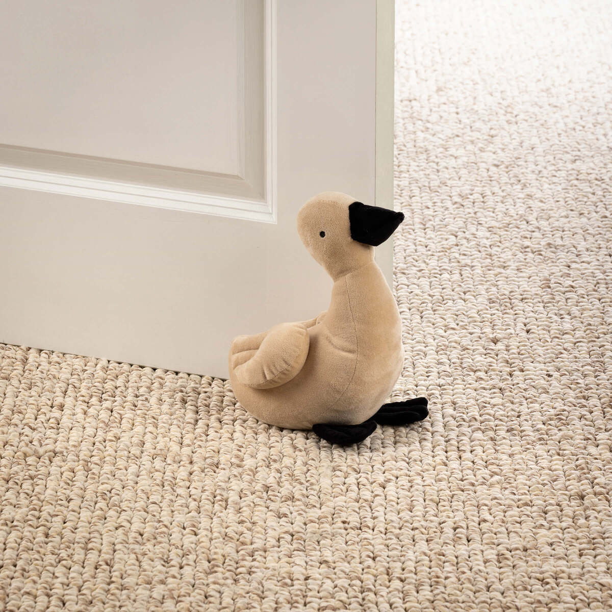 DUCK - Deurstopper 27x12x25 cm eend - Pumice Stone - beige