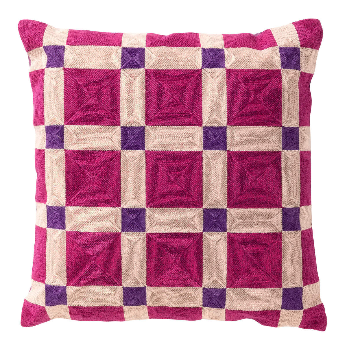 BLOCKS - sierkussen 45x45 cm - Deep Lavender - paars