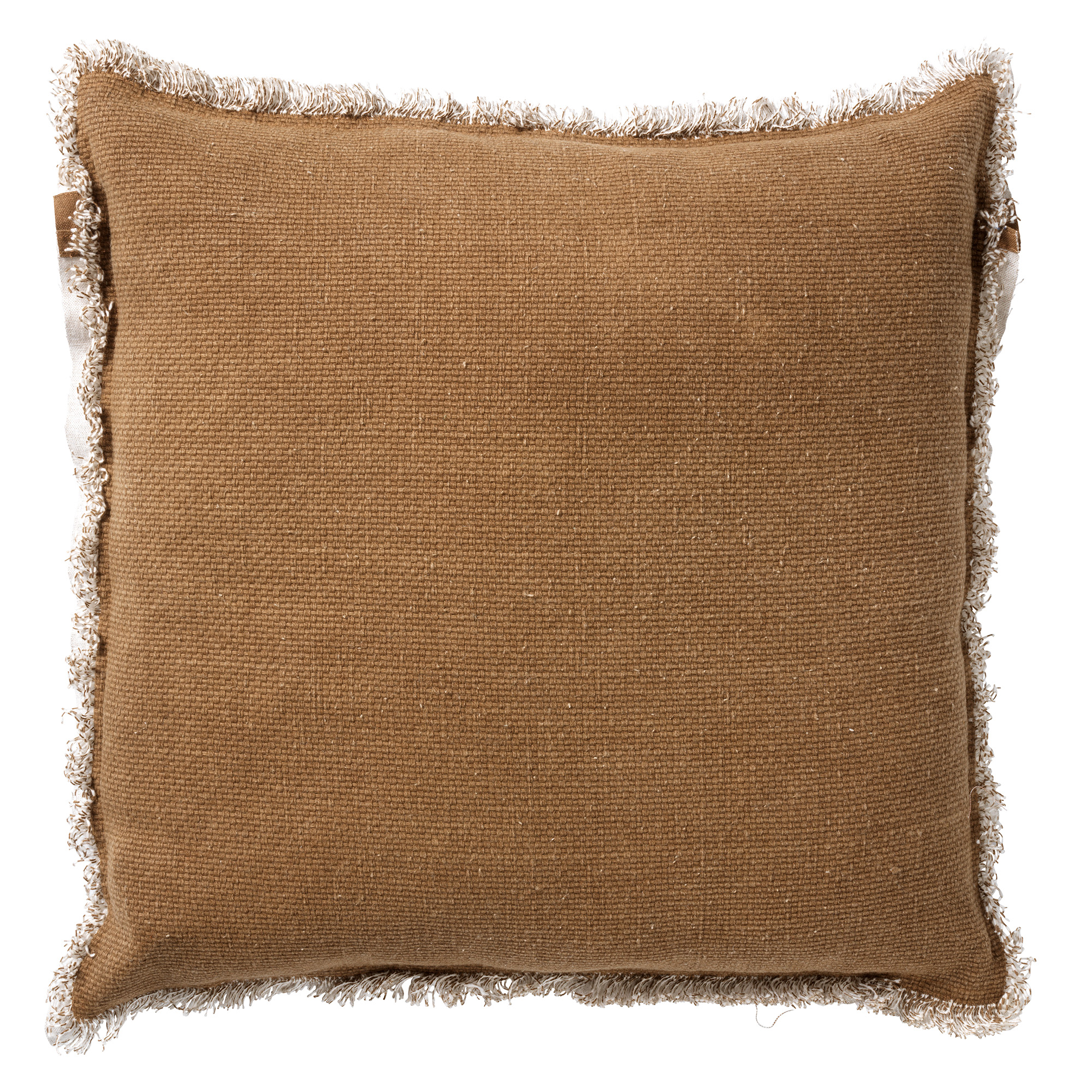 BURTO - Kussenhoes 45x45 cm - gewassen katoen - Tobacco brown - bruin