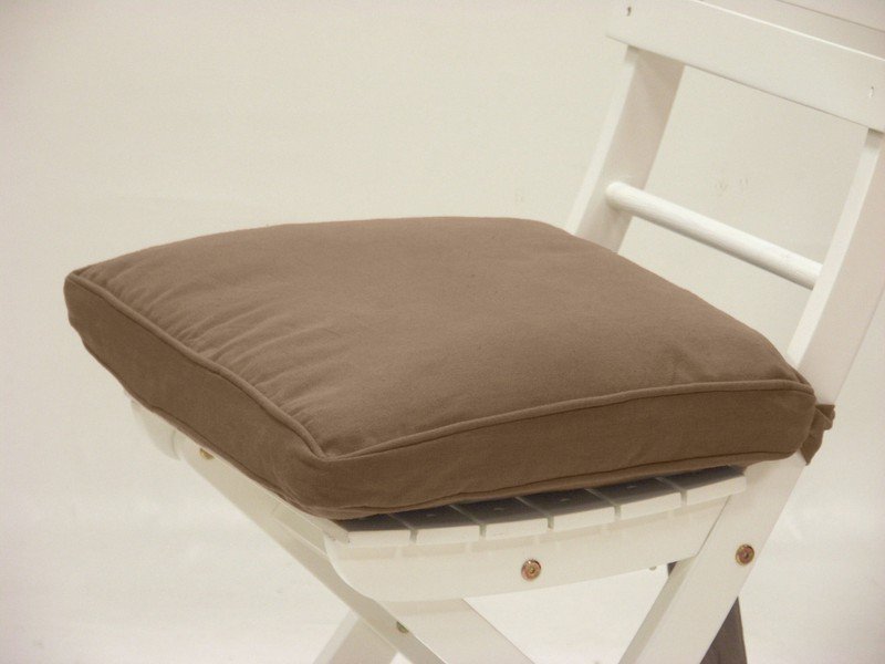 JAVAAN - Hoes voor stoelkussen met lint Driftwood 45x45 cm - taupe