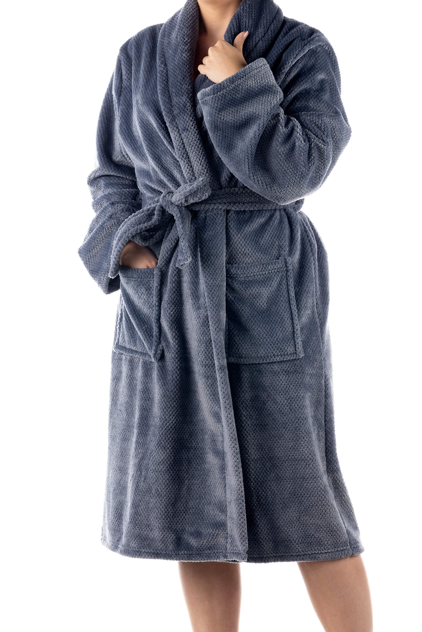 CHRIS - badjas 116 cm - volwassenen - Blue Fusion - blauw