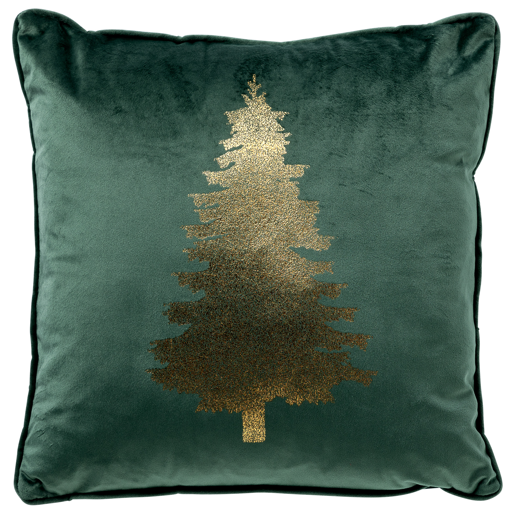 TREE - Kussenhoes 45x45 cm - Groen - Kerst decoratie - velvet