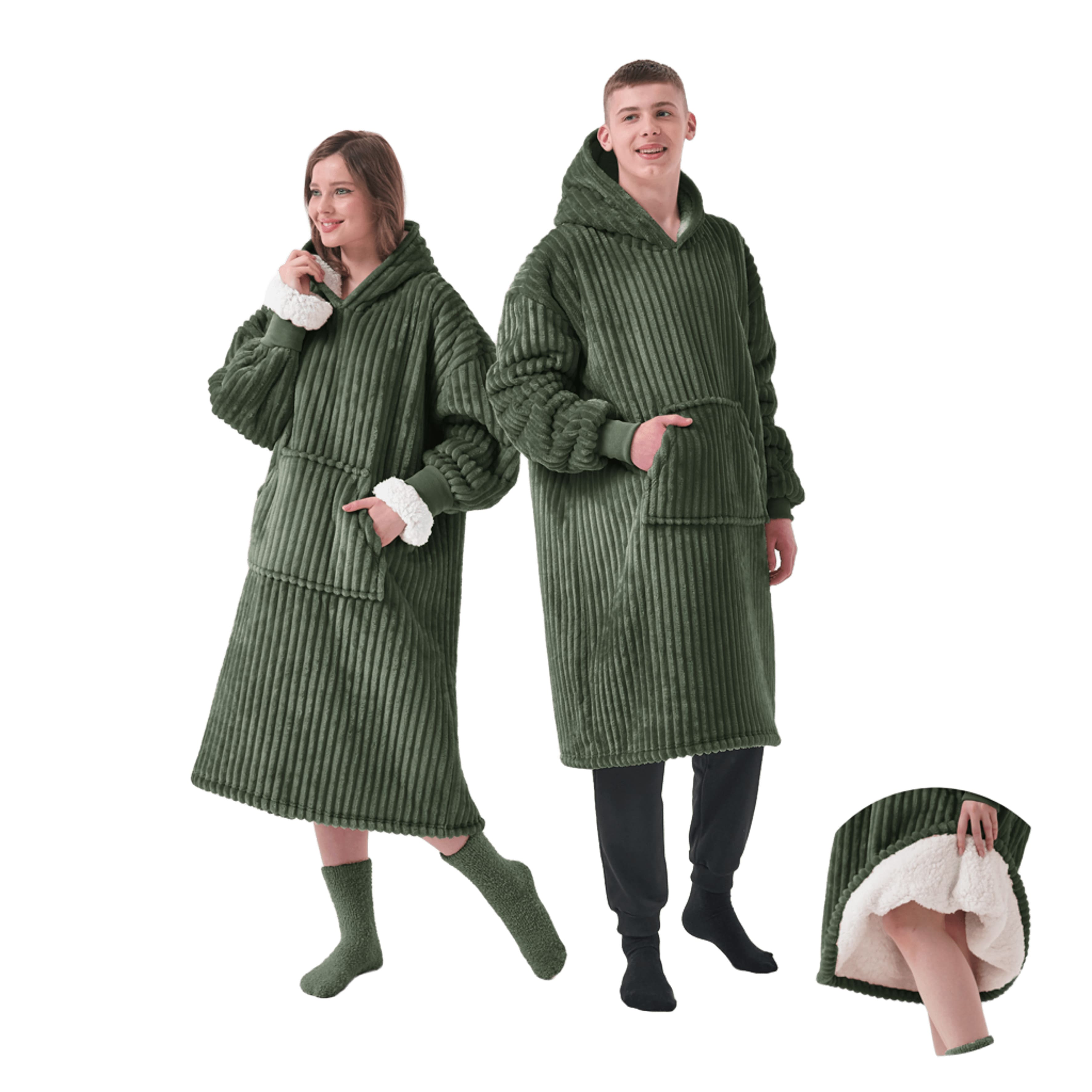 JUNO - hoodie 70x110 cm - volwassenen - hoodie deken - unisex - groen