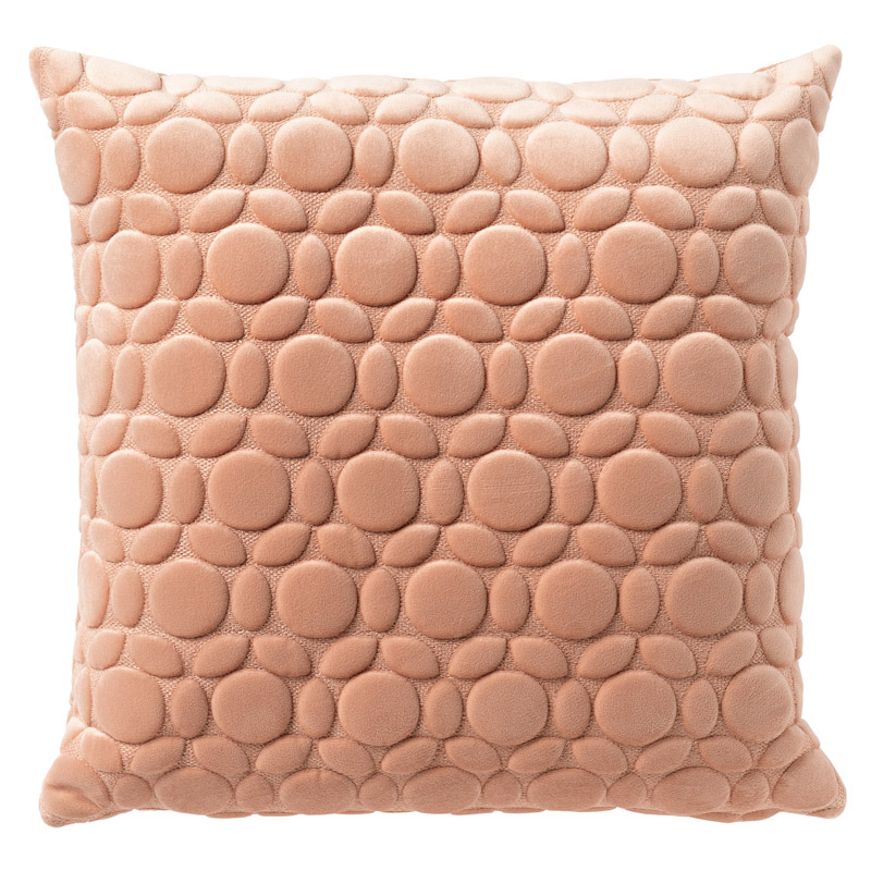 KAISA - Sierkussen 45x45 cm - 3D - print - effen kleur - Pink Sand - roze