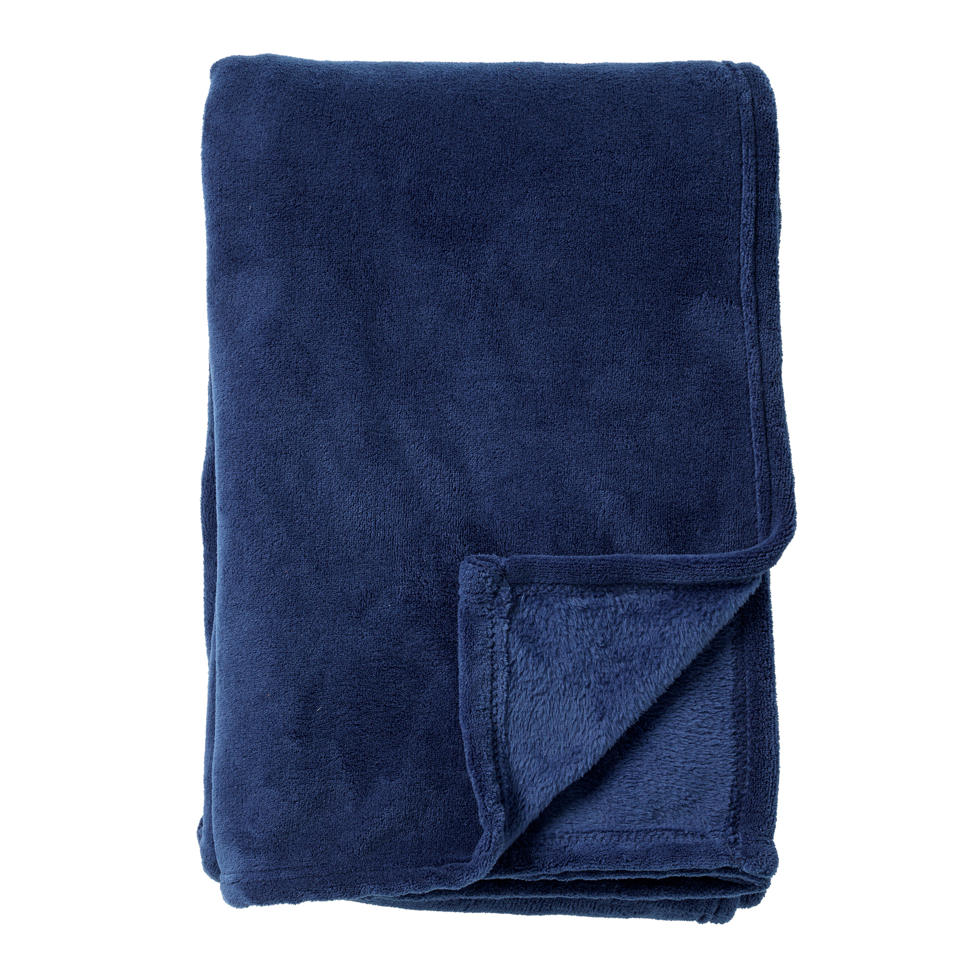 OWEN - Plaid 130x160 cm - coral fleece deken - heerlijk zacht -  Insignia Blue - blauw