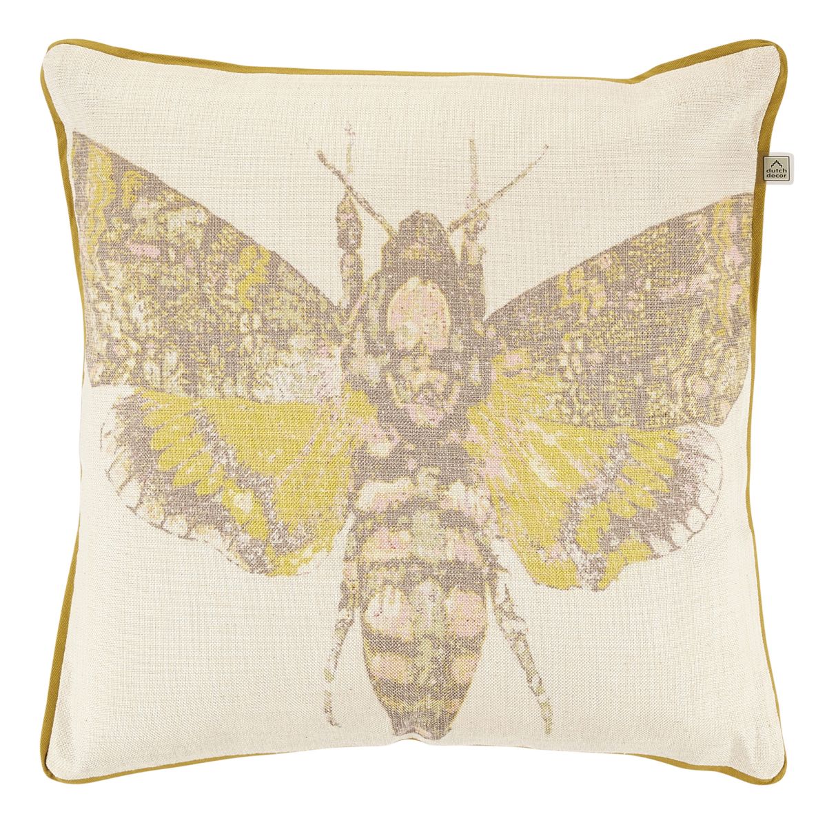 Verplicht Ijdelheid Snooze FINEX - Kussenhoes dierenprint insect - 45x45 cm - geel - donker lime -  retro | KUSSENHOES | KHFINE45DLI