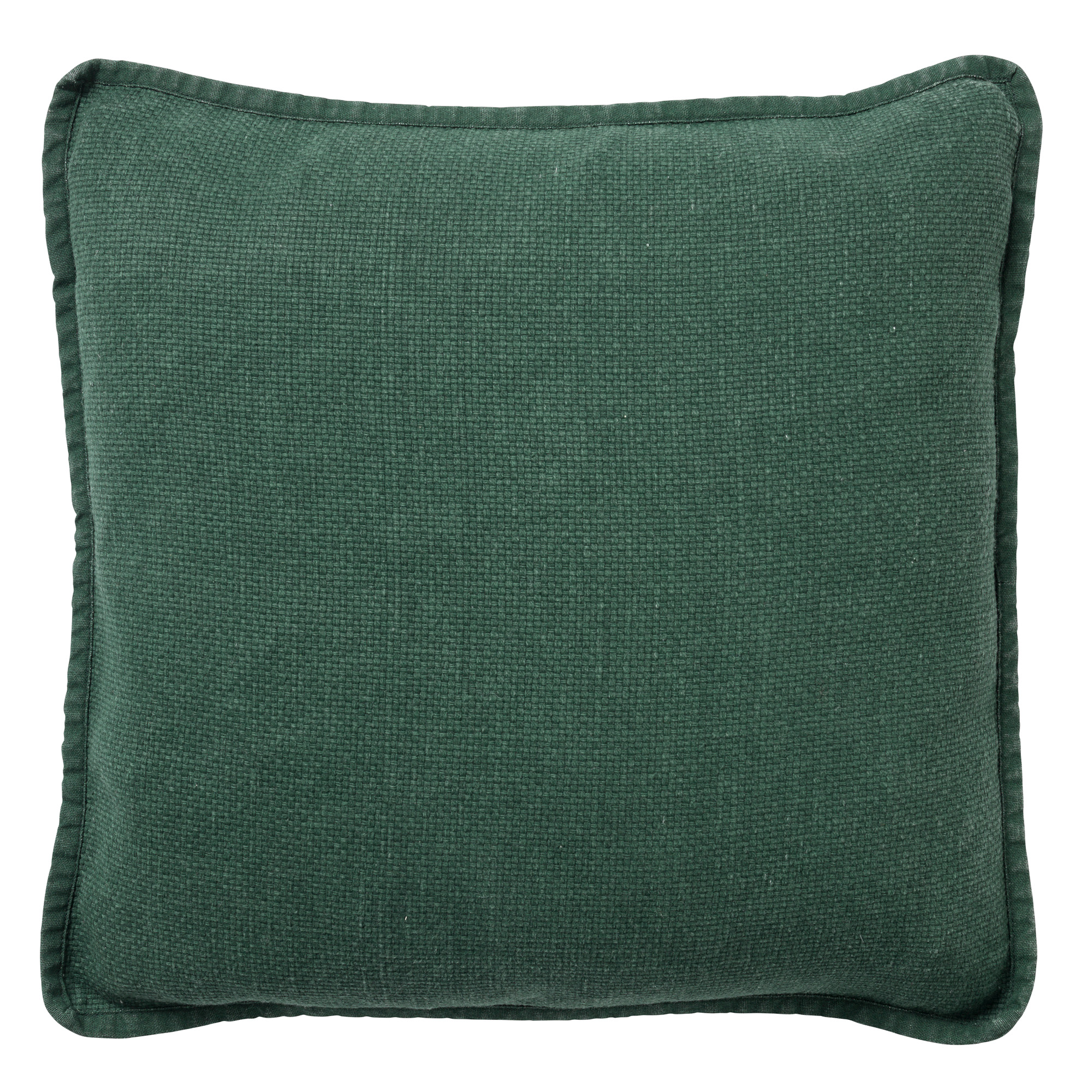 BOWIE - Sierkussen 45x45 cm - van gewassen katoen - Mountain View - groen