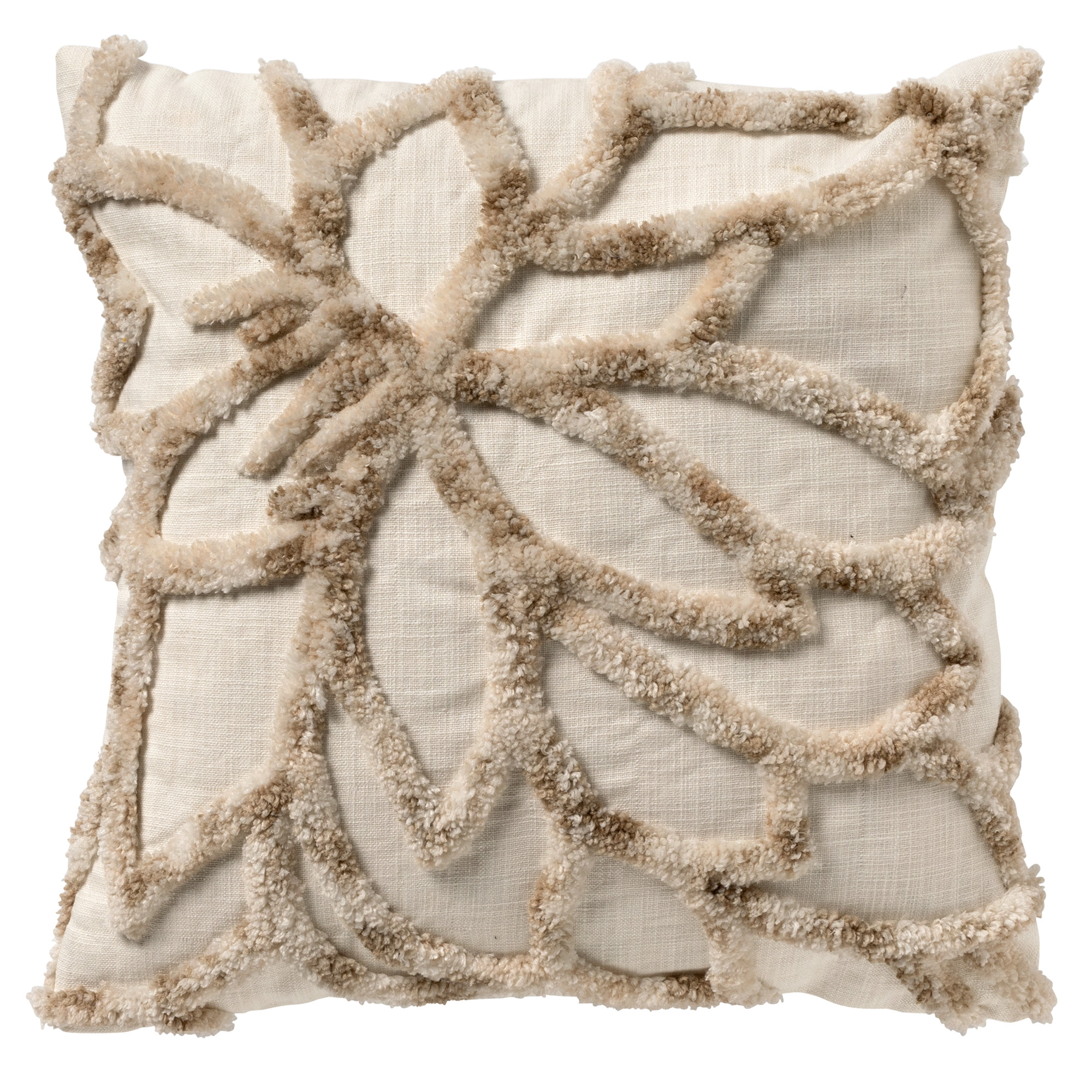 LIVIA - Sierkussen  45x45 cm Snow White - wit