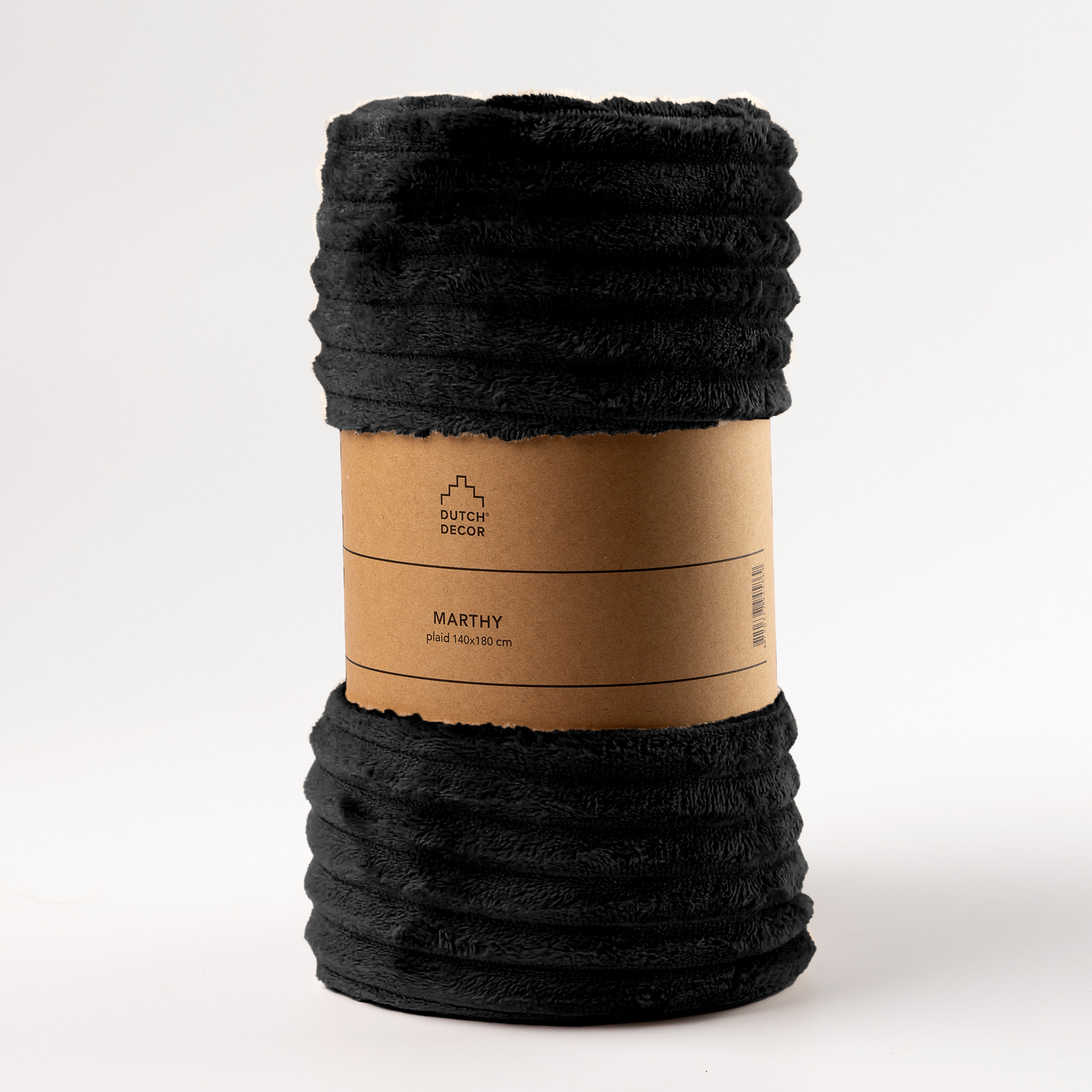 MARTHY - Plaid 140x180 cm - Raven - Zwart