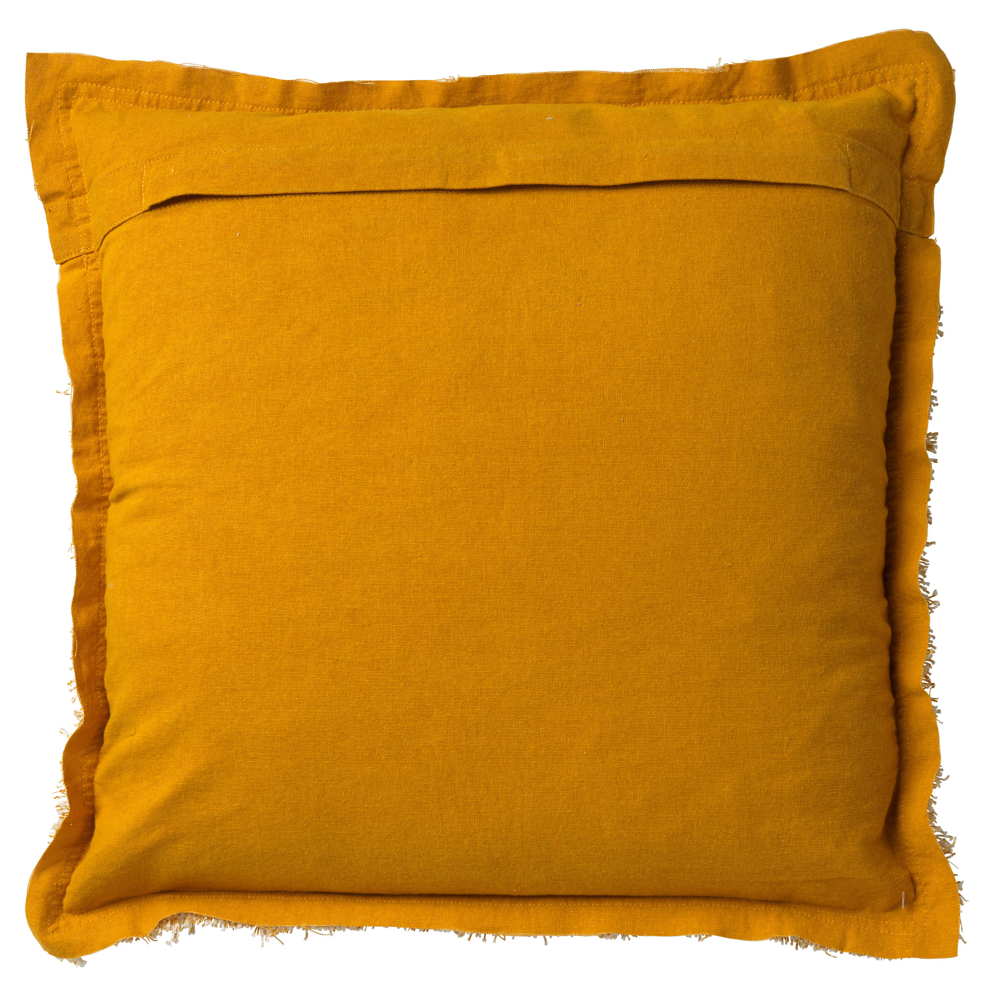 BURTO - Sierkussen 45x45 cm - gewassen katoen - Golden Glow - geel