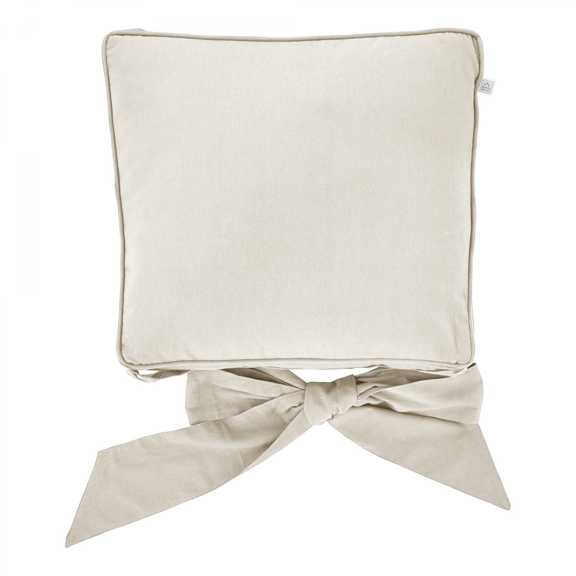 JAVAAN - Stoelkussen met lint Snow White 45x45 cm - wit