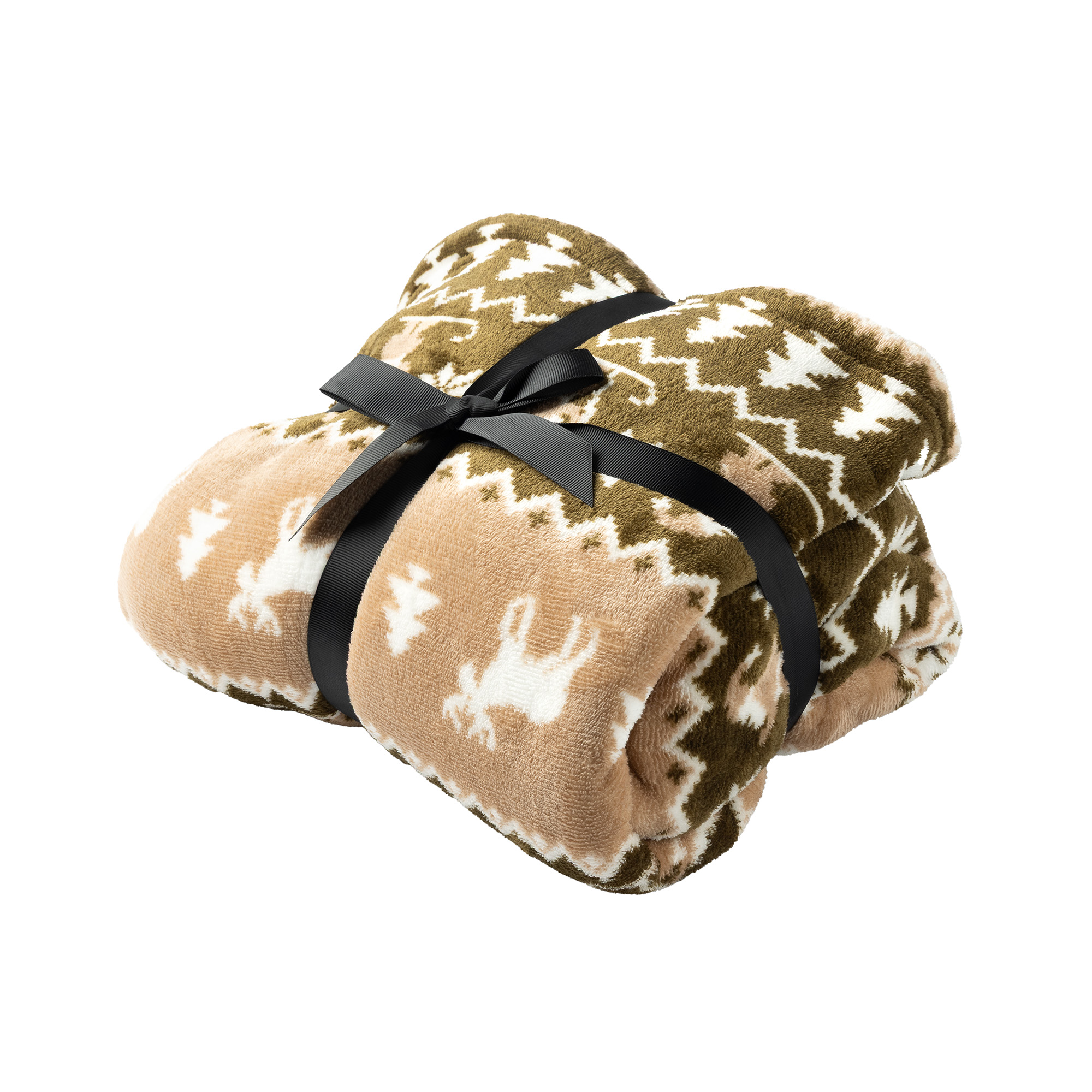 LAPLAND - hoodie 50x70 cm - kinderen - kerst - Military Olive - groen