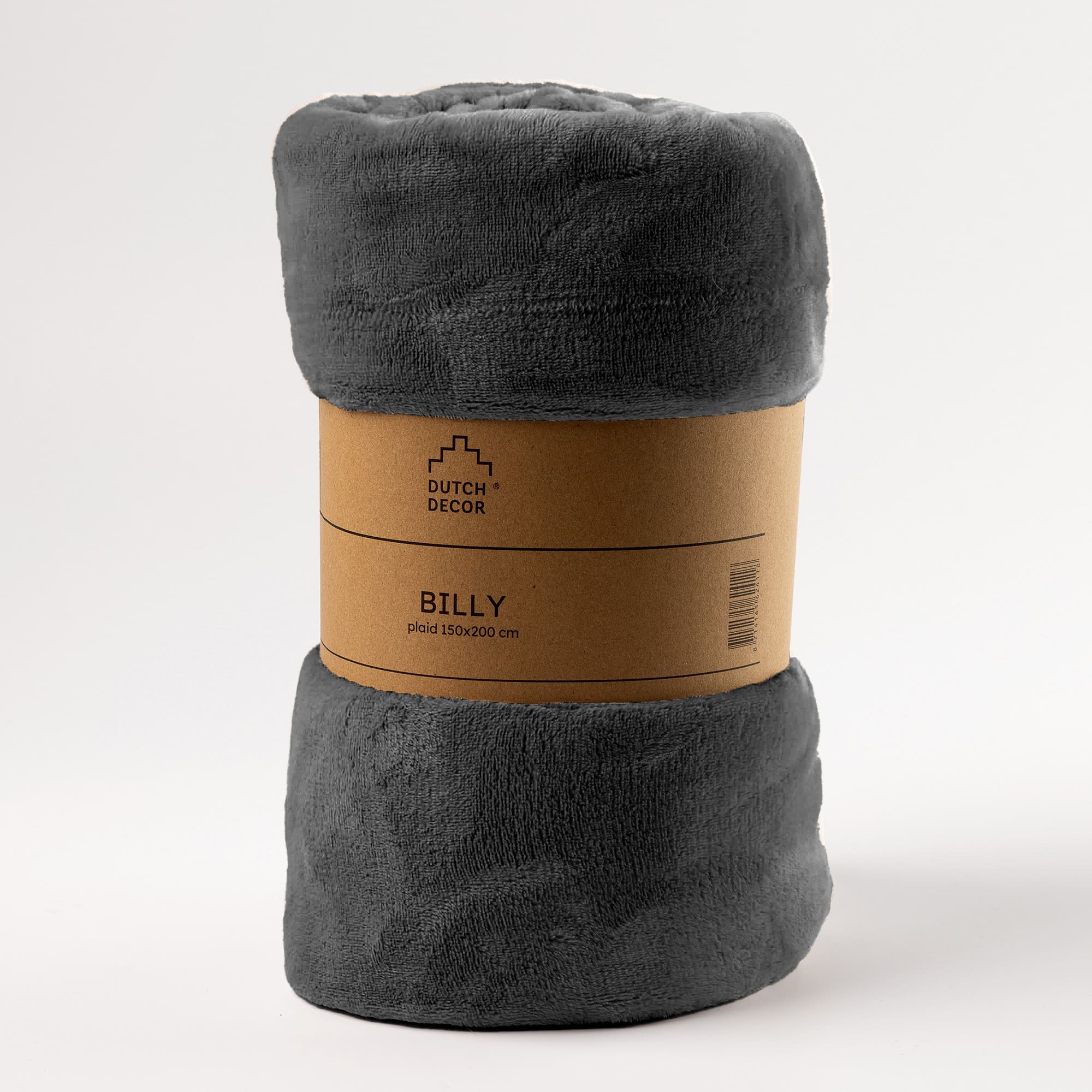 BILLY - Plaid 150x200 cm - flannel fleece - superzacht - Charcoal Gray - antraciet