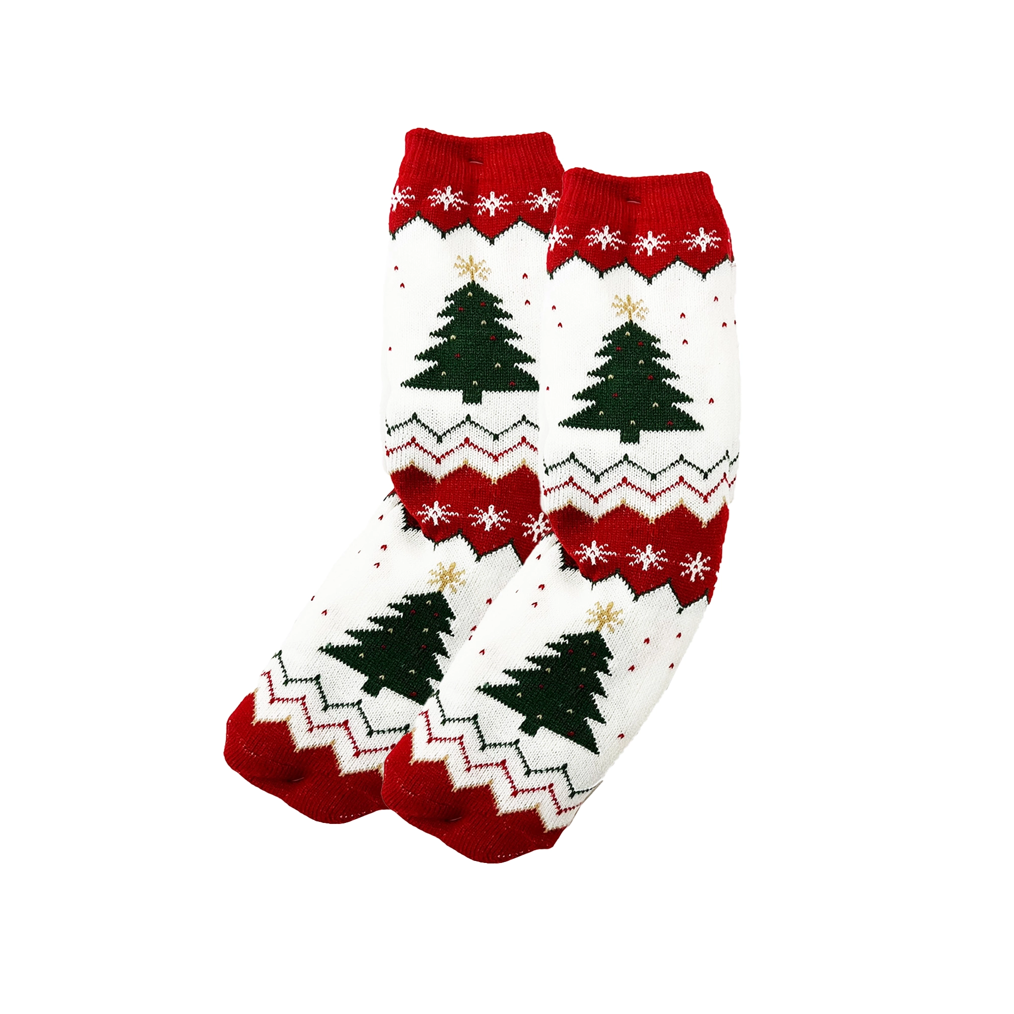 NOELLE – Kerstsokken - antislip - met sherpa voering - one size – Snow White - multicolour