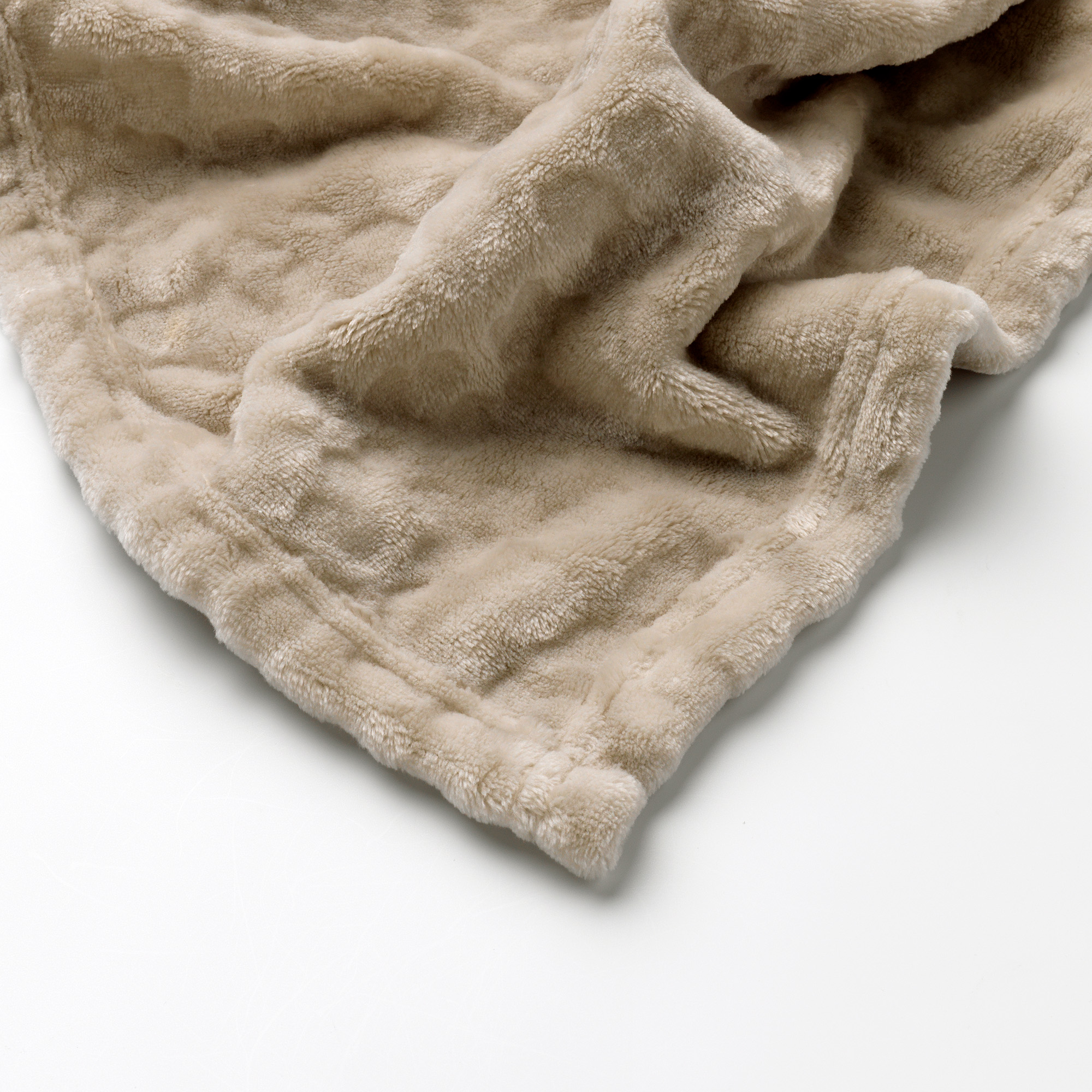 CHESTER - Plaid van fleece 150x200 cm Pumice Stone