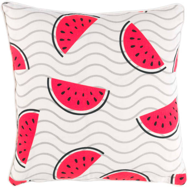 GIGI - Sierkussen meloenen 45x45 cm -  ivoor / wit - katoen