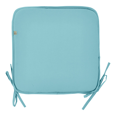 SUNNY - Stoelkussen vierkant met linten 38.5x38.5 cm - model PK2 - Aqua