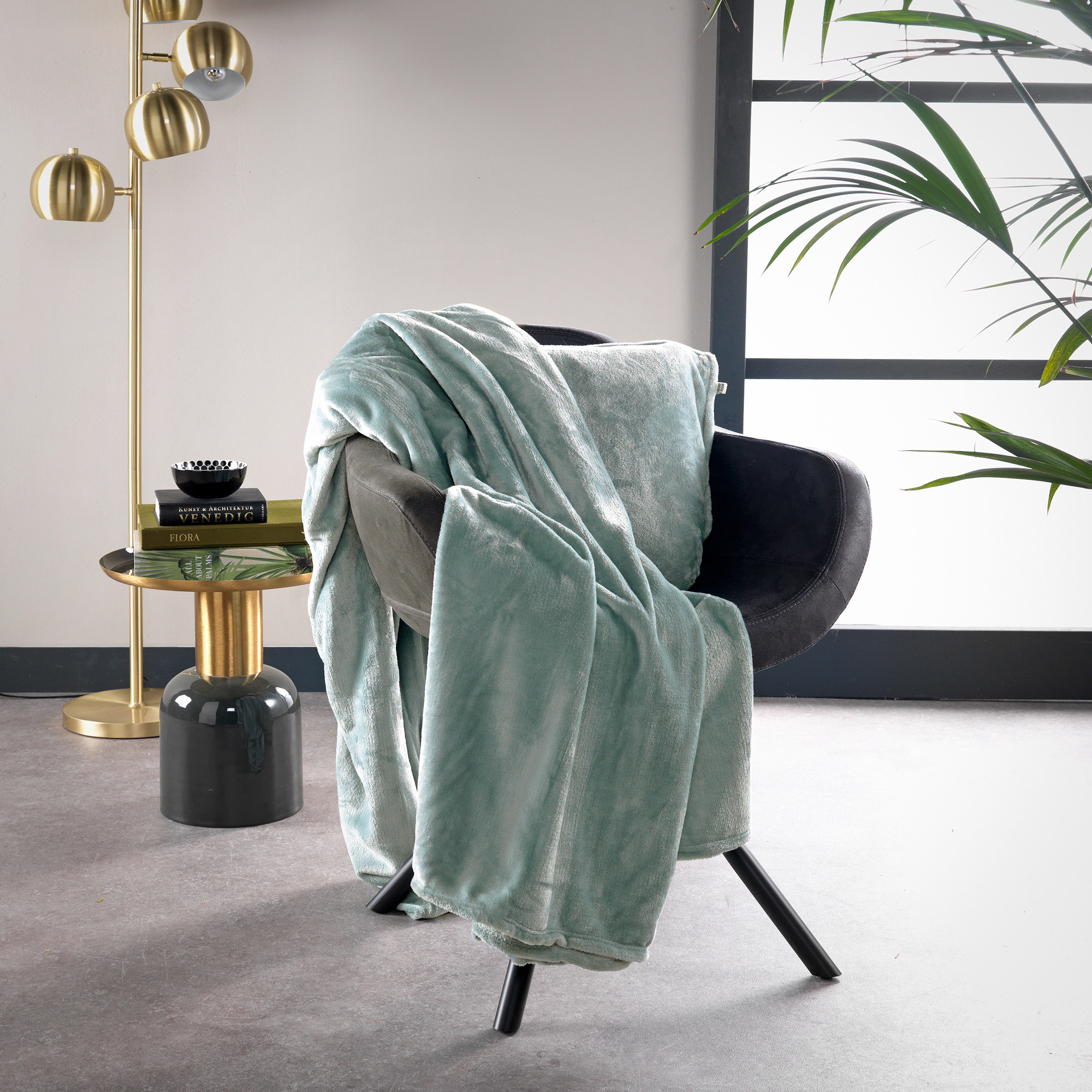 BILLY - Plaid flannel fleece 150x200 cm - Jadeite - groen - superzacht