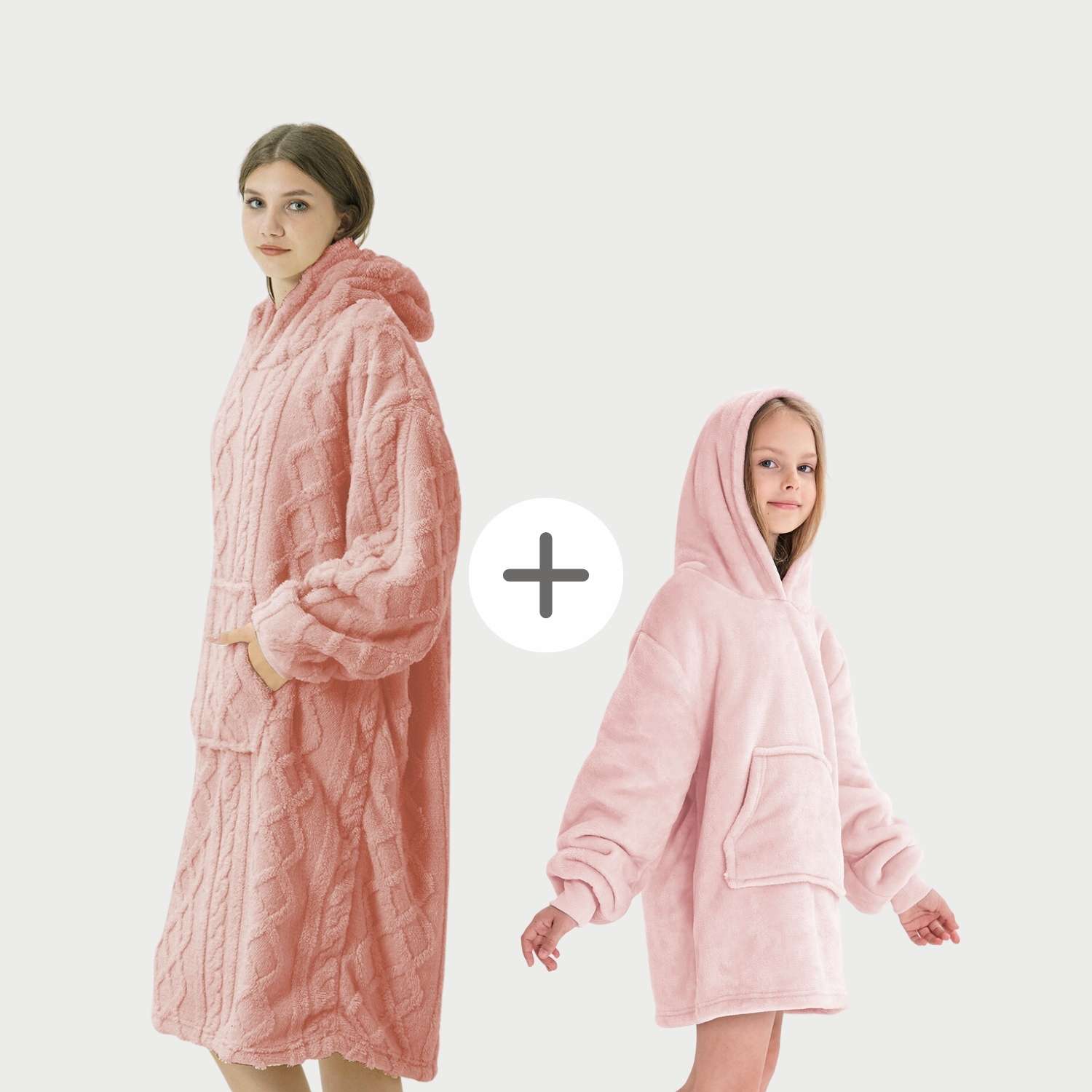 VOORDEELSET HOODIE - Hoodie Sophie + Hoodie Junior - roze