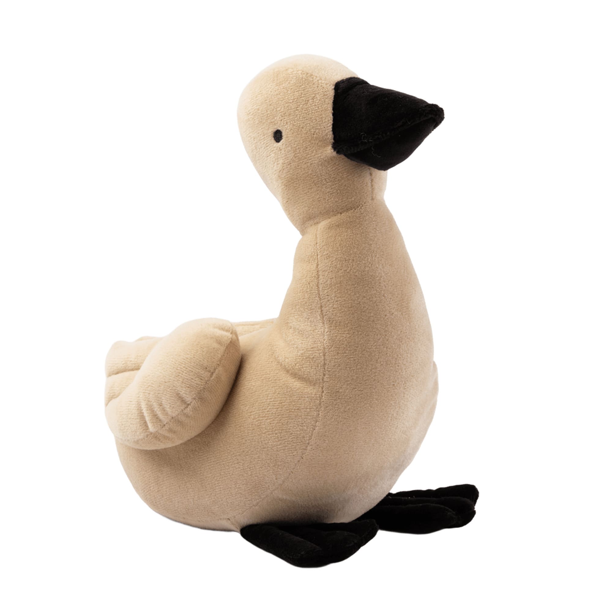 DUCK - deurstopper 27x12x25 cm - eend - Pumice Stone - beige