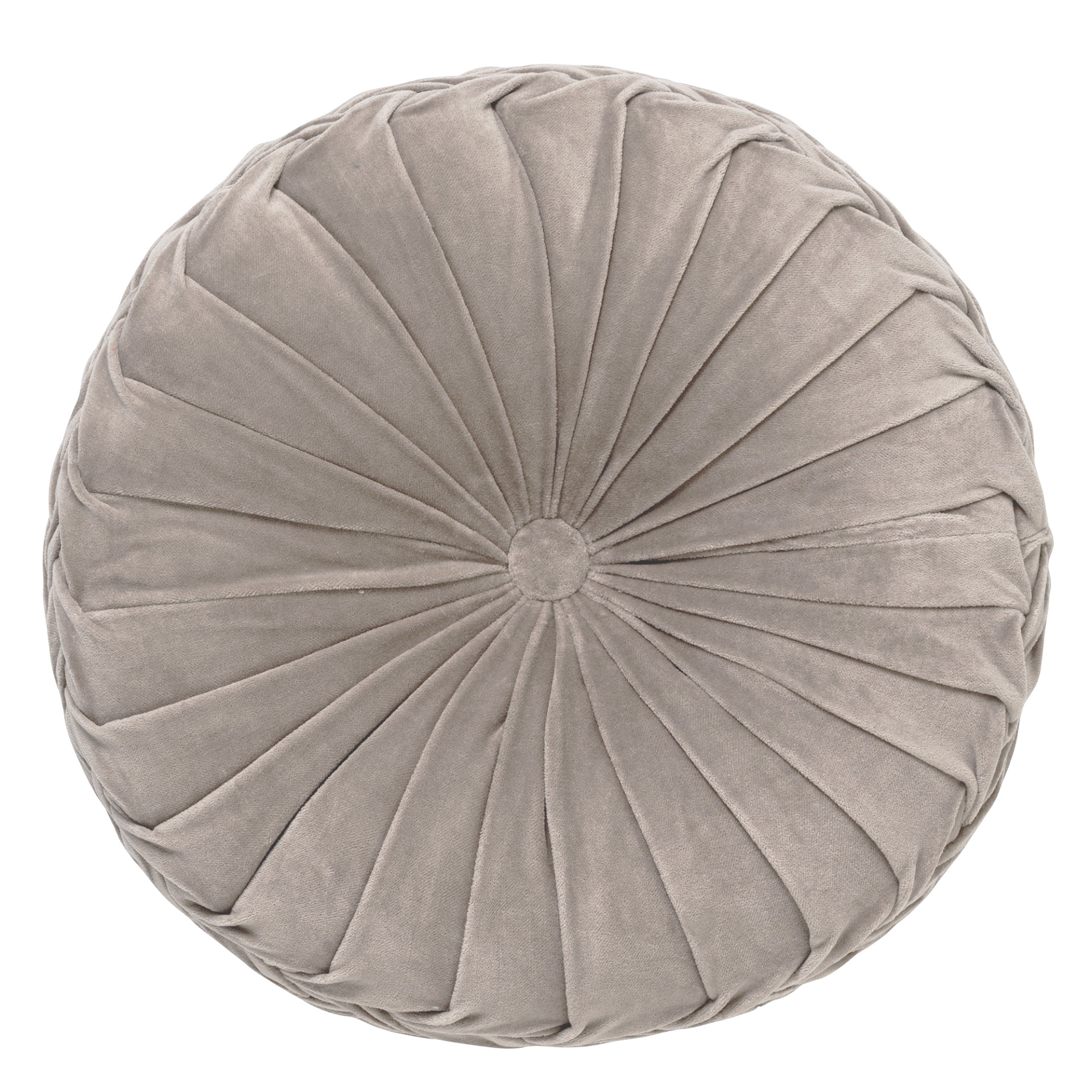 KAJA - Sierkussen rond velvet 40 cm - Driftwood - taupe