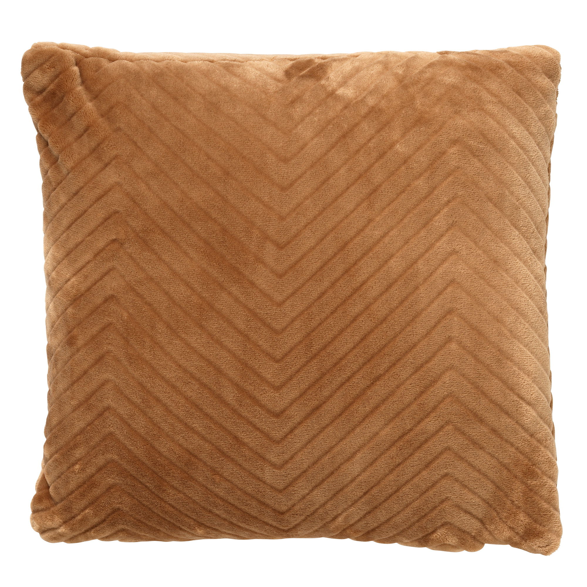 ZICO - Sierkussen zigzag 45x45 cm Tobacco Brown - bruin - superzacht