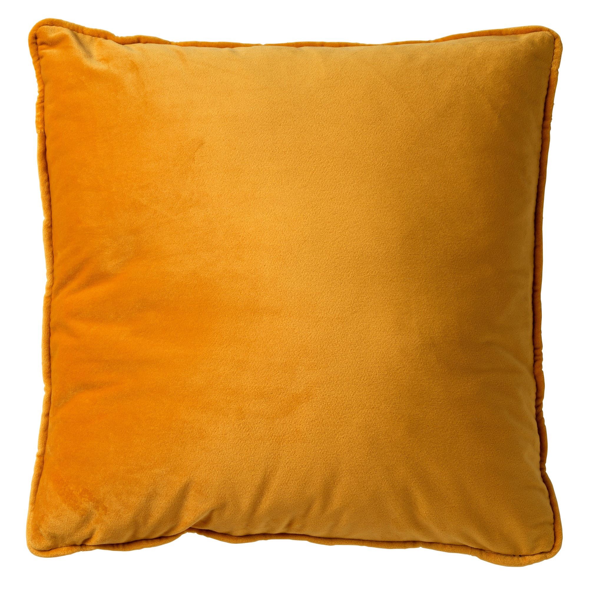 FINN - Sierkussen 45x45 cm - velvet - effen kleur - Golden Glow - geel