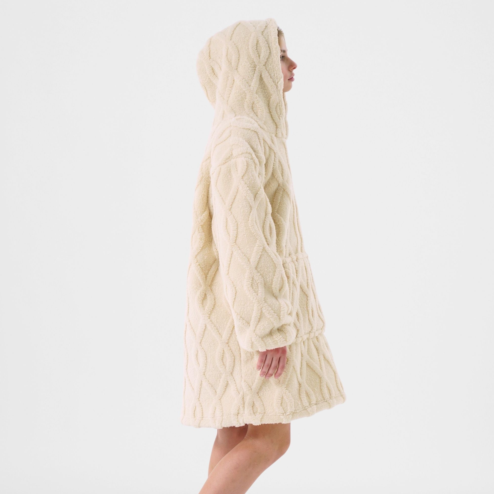 ROSETTA - hoodie 60x90 cm - hoodie deken - tieners - Bone White - wit