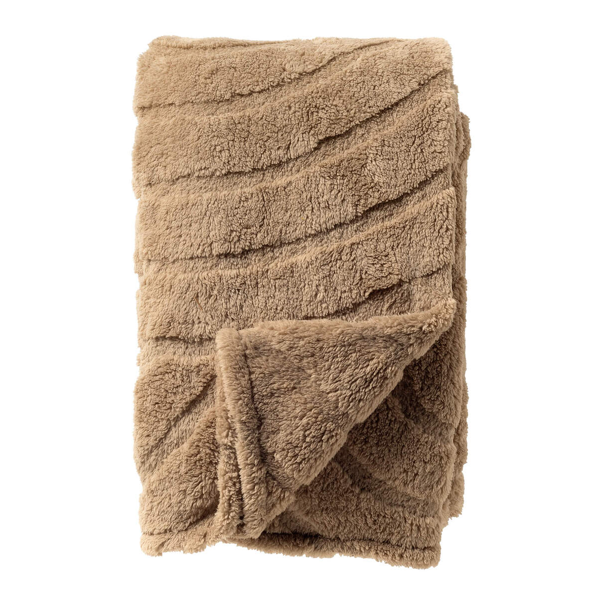 LESLIE - plaid 150x200 cm - 100% gerecycled polyester - Irish Cream - beige