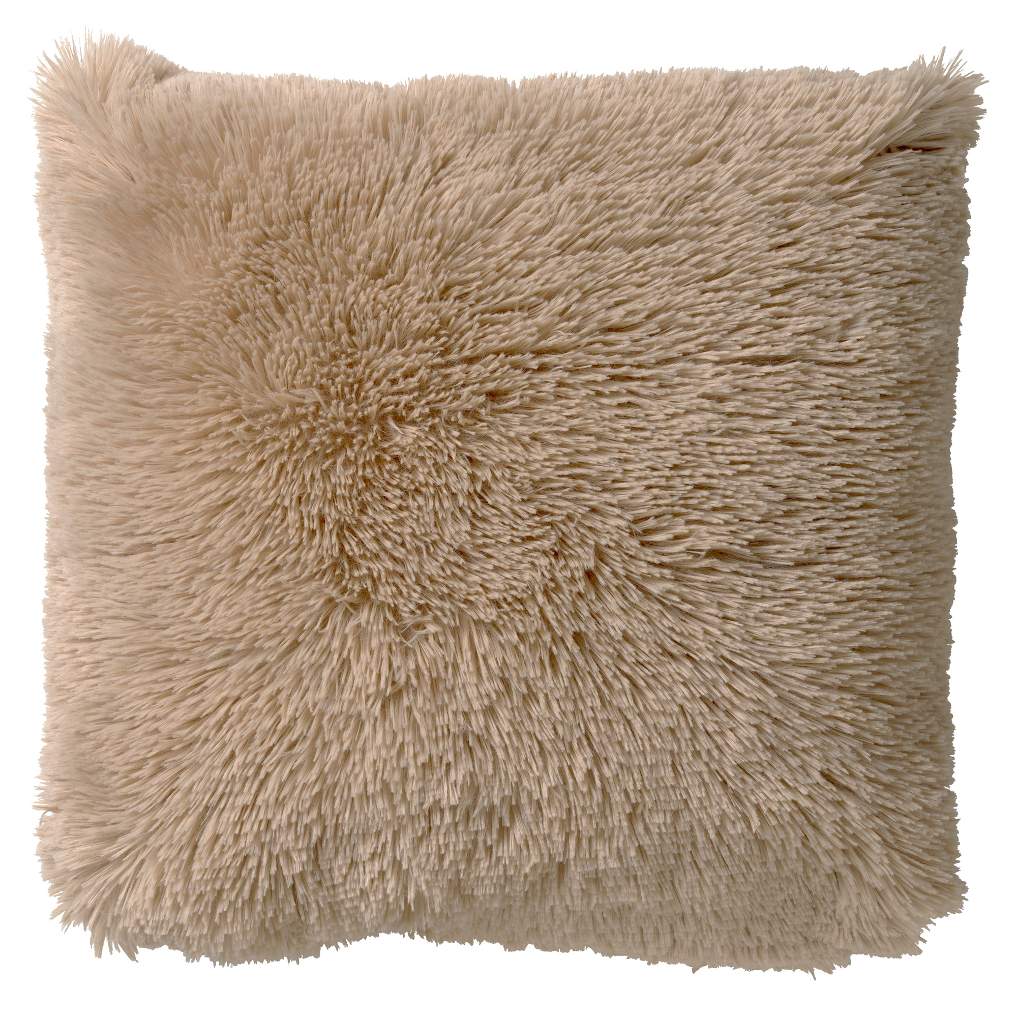 FLUFFY - Sierkussen 45x45 cm - superzacht - effen kleur - Pumice Stone - beige