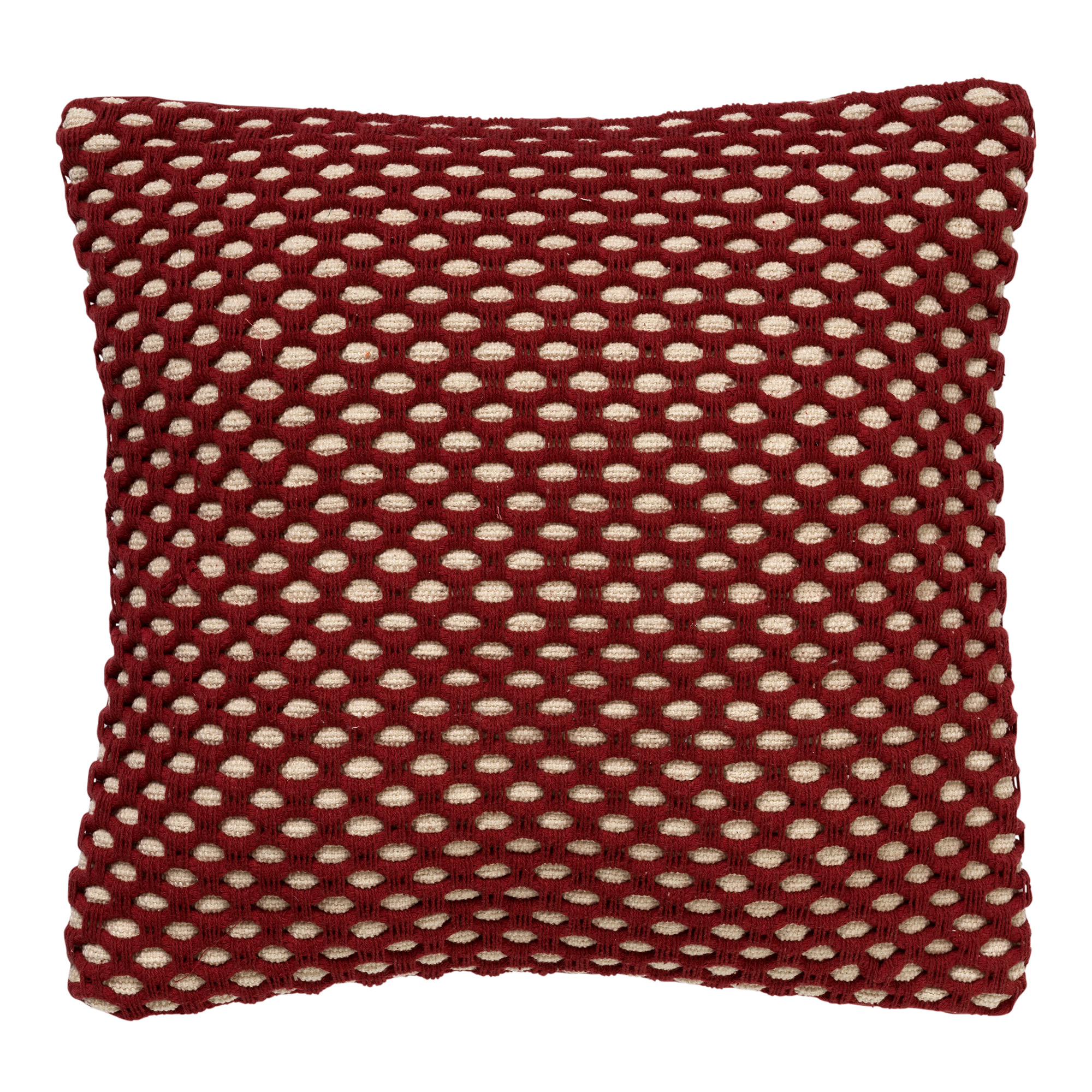 DENLEY - Sierkussen van katoen Merlot 45x45 cm - rood