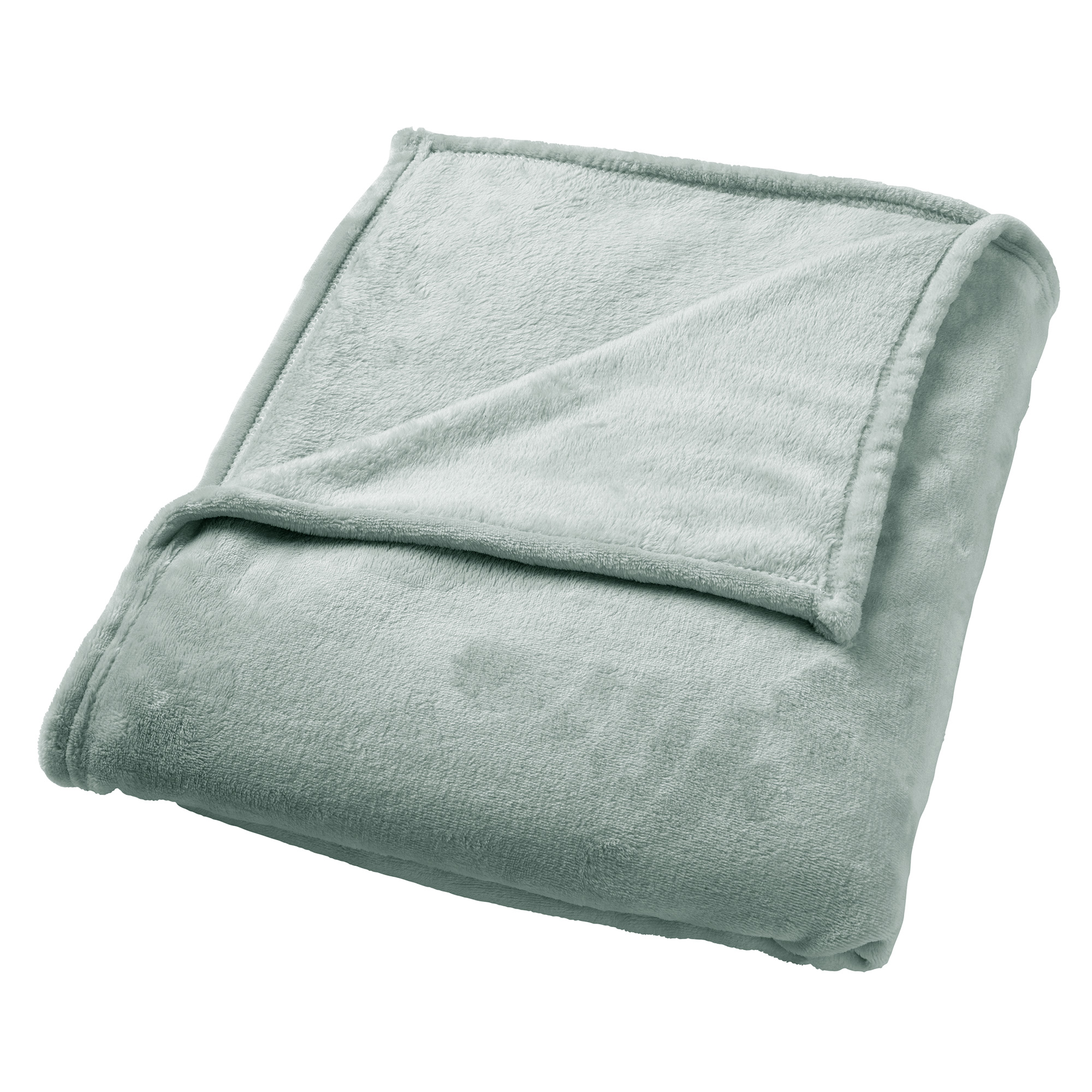 CHARLIE - Plaid 200x220 cm - extra grote fleece deken - effen kleur - Jadeite - groen