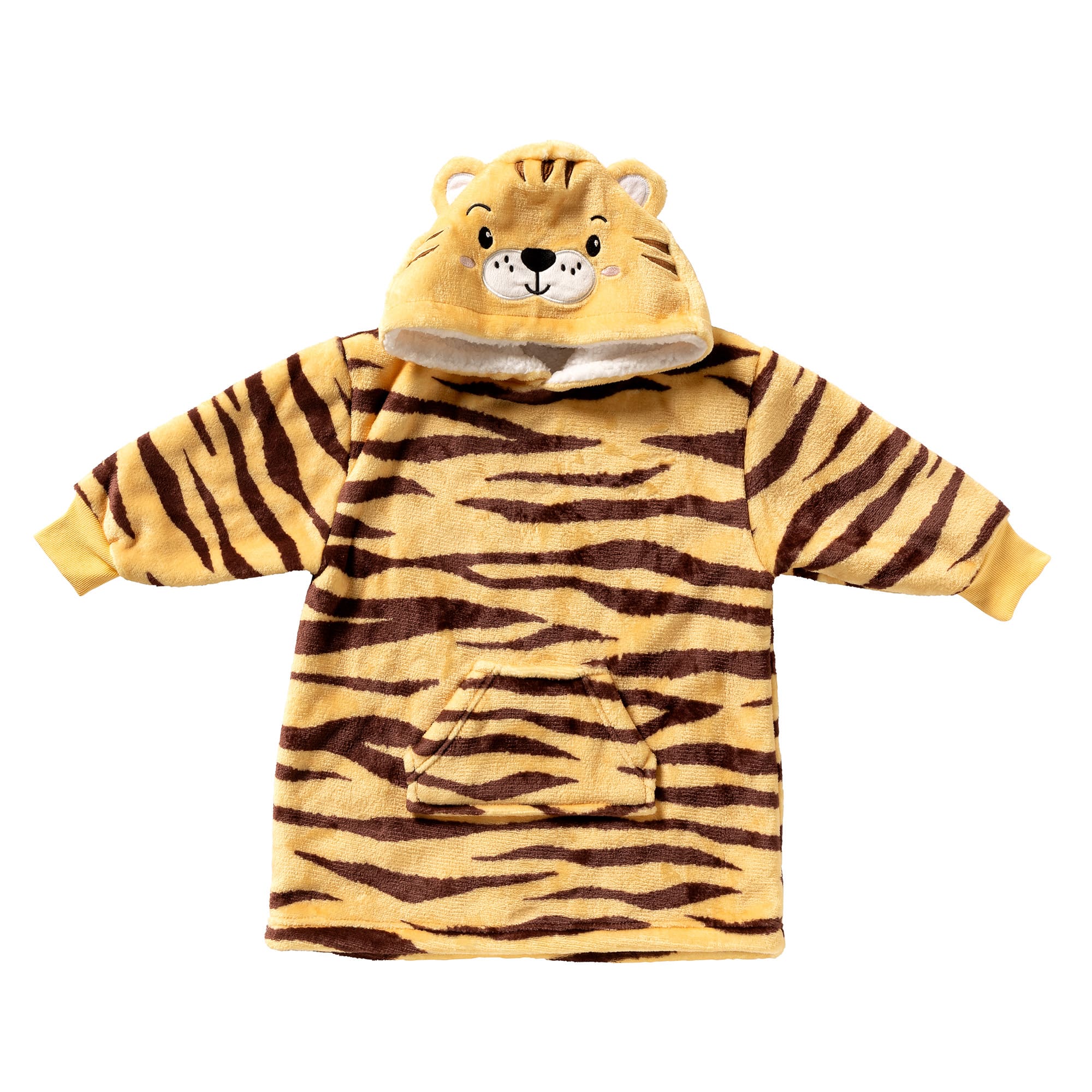 TIGER - hoodie 45x60 cm - kinderen - tijger - geel