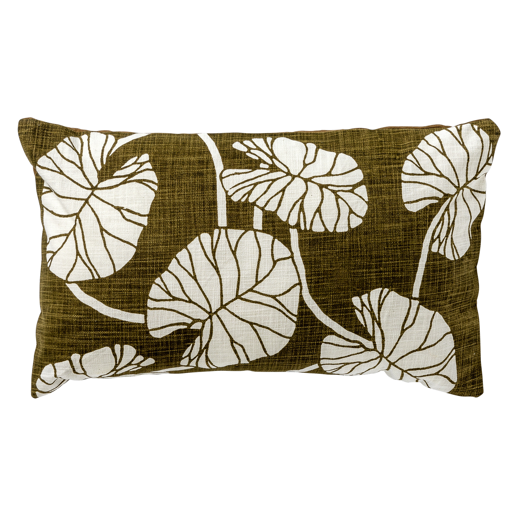 JULES - Sierkussen 30x50 cm - botanisch bladmotief - Olive Branch - groen