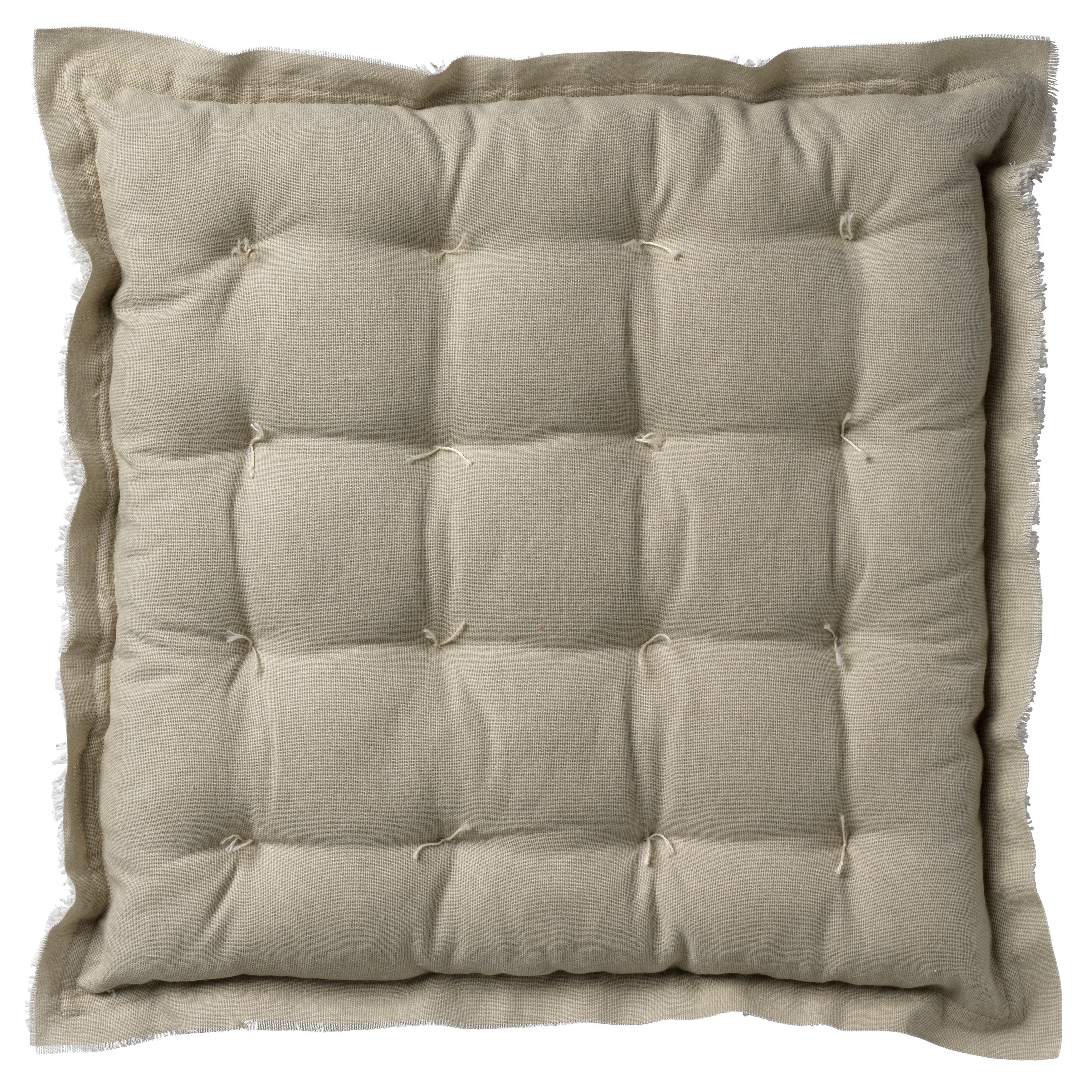 BURTO - Stoelkussen van gewassen katoen Pumice Stone 40x40 cm - beige