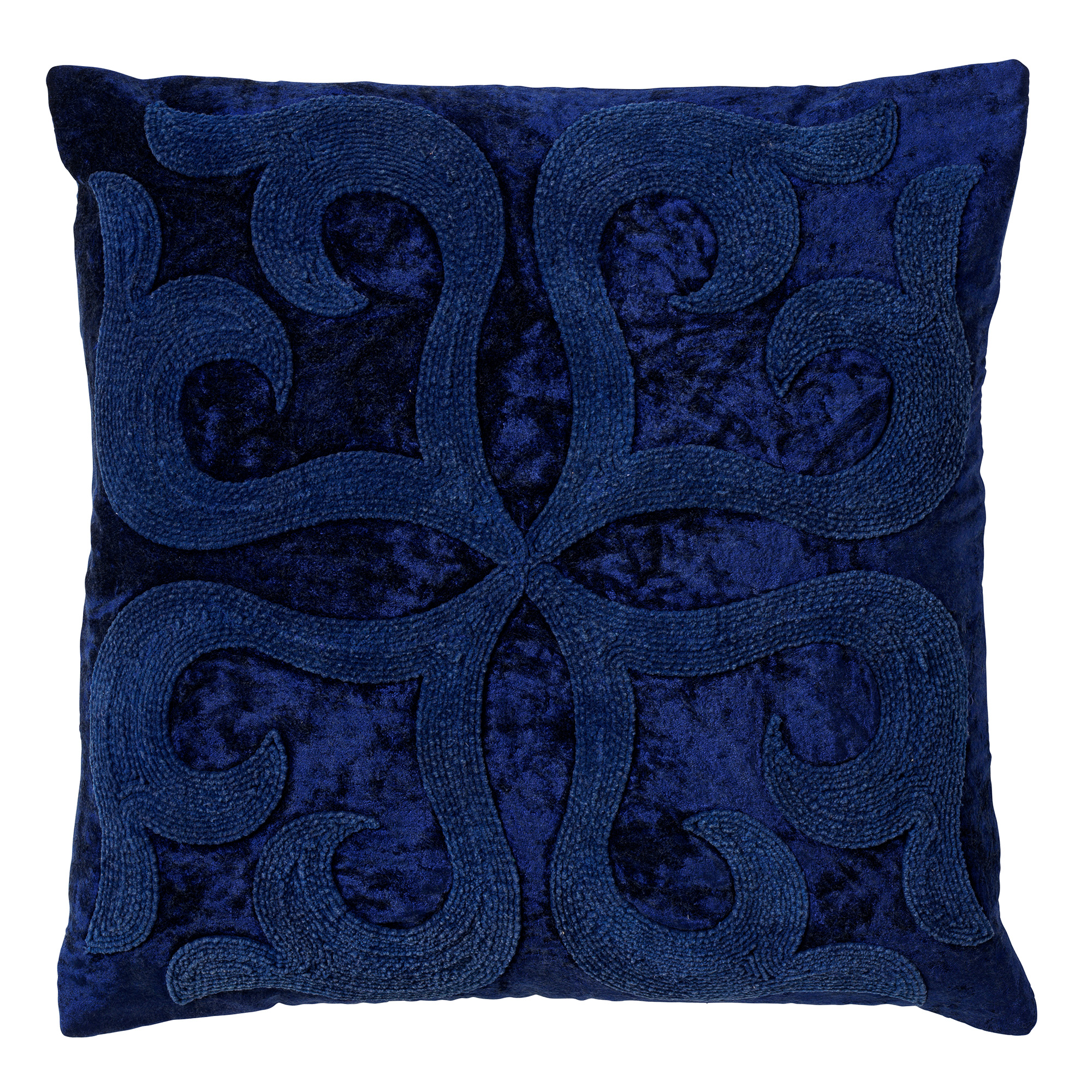 AVALON - Kussenhoes velvet 45x45 cm Insignia Blue - donkerblauw