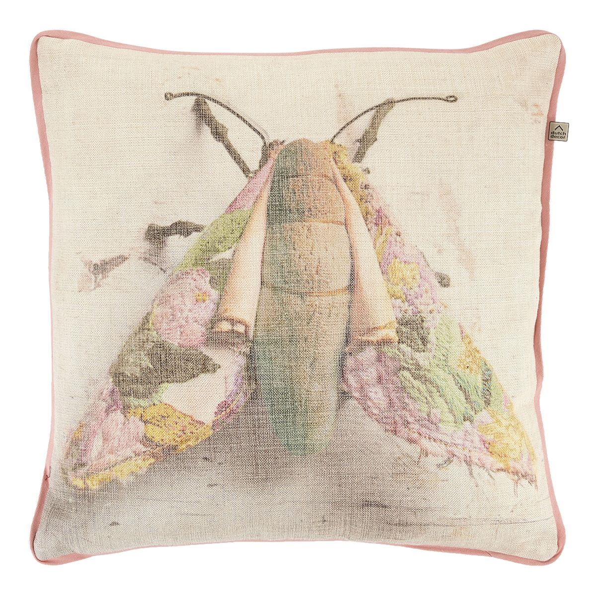 FANG - Sierkussen 45x45 cm - dierenprint - oud roze